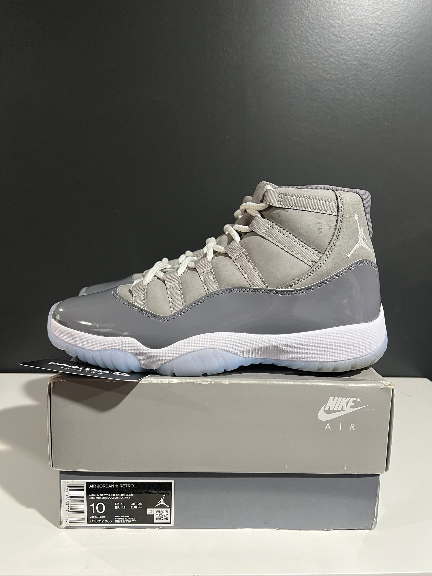 USED Air Jordan 11 Retro Cool Grey 2021 CT8012-005 SIZE 10M OG ALL JN25-123