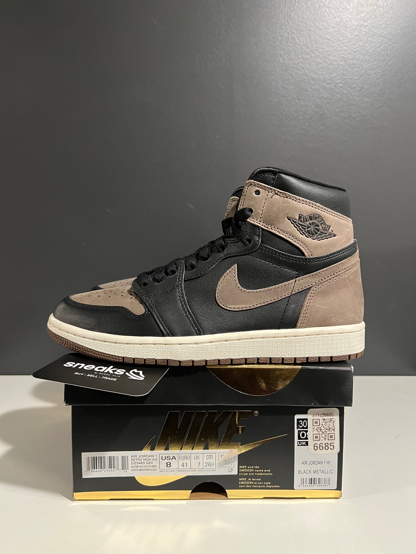 USED Air Jordan 1 Retro High OG Palomino DZ5485-020 SIZE 8M OG ALL SP25-061