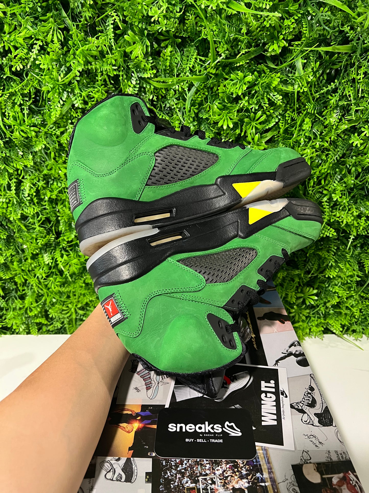 USED Air Jordan 5 Retro SE Oregon CK6631-307 SIZE 9M OG ALL