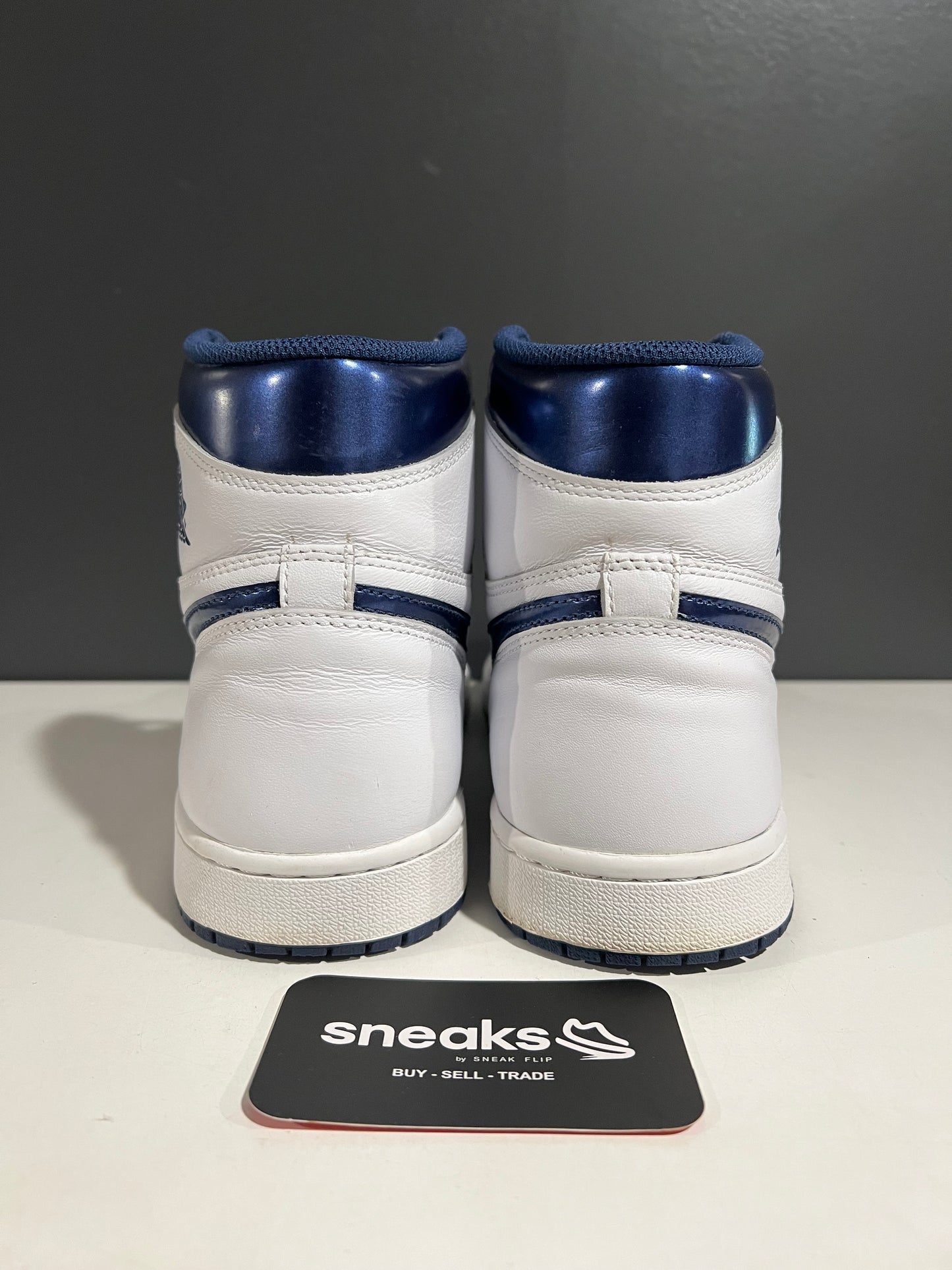 USED Air Jordan 1 Retro High OG Metallic Navy 555088-106 SIZE 11M NO BOX AG25-101