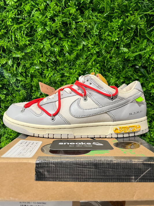 USED Off-White x Dunk Low Lot 06 of 50 DM1602-110 SIZE 9M
