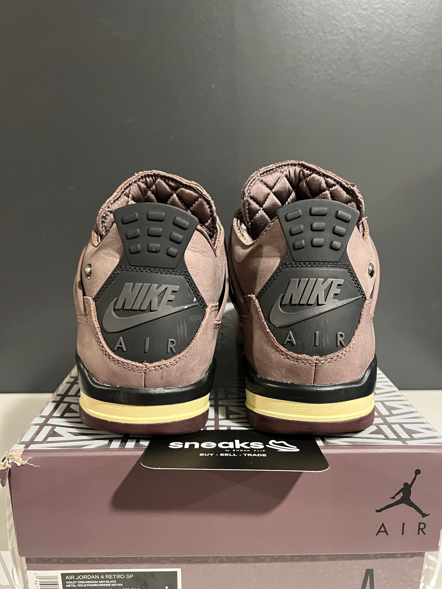 USED A Ma Maniére x Air Jordan 4 Retro Violet Ore DV6773-220 SIZE 6.5M OG ALL JN25-194