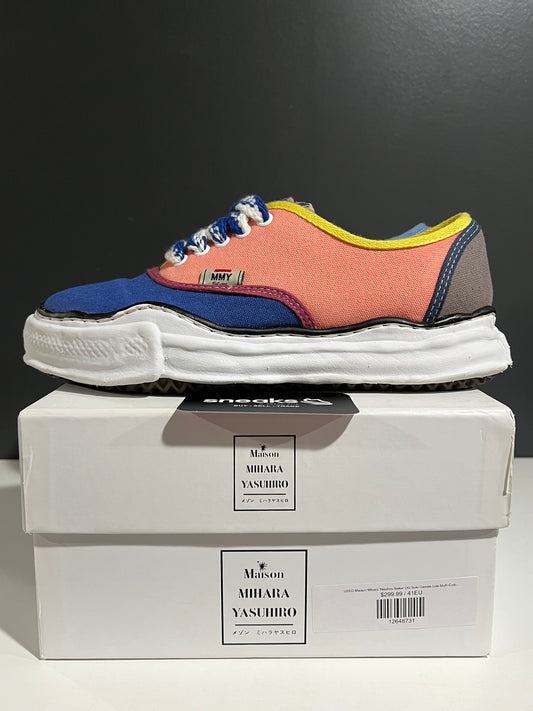 USED Maison Mihara Yasuhiro Baker OG Sole Canvas Low Multi-Color AO6FW733 SIZE 41EU OG ALL