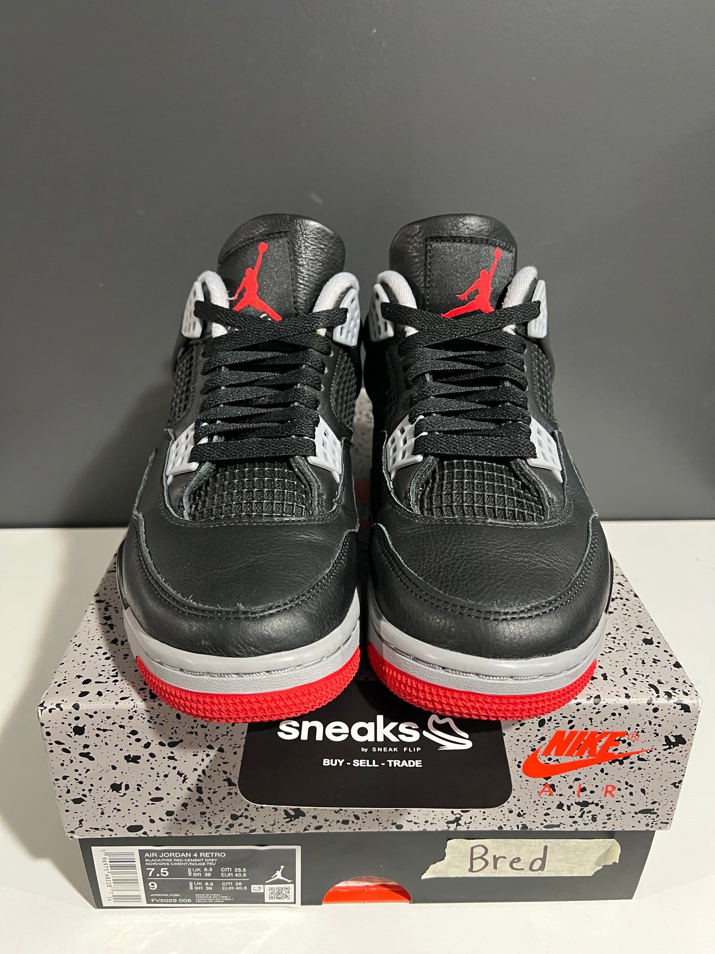 USED Air Jordan 4 Retro Bred Reimagined FV5029-006 SIZE 7.5M OG ALL AG25-380
