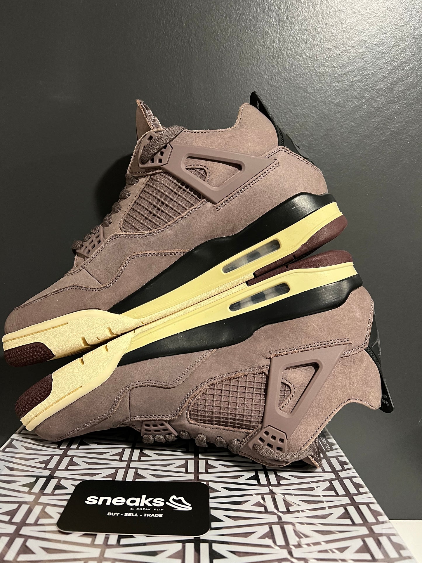 USED A Ma Maniére x Air Jordan 4 Retro Violet Ore DV6773-220 SIZE 10M OG ALL JN25-103