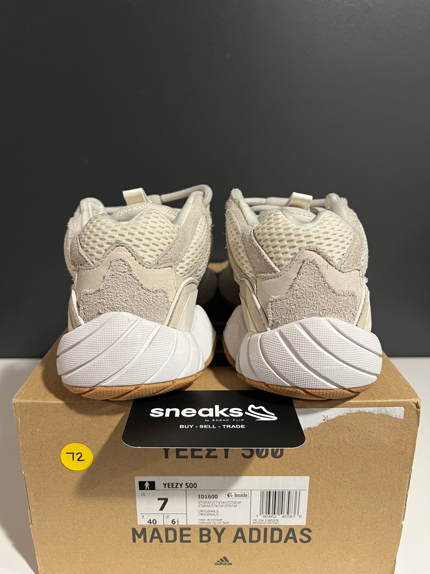USED Yeezy 500 Stone Taupe ID1600 SIZE 7M OG ALL AG25-80