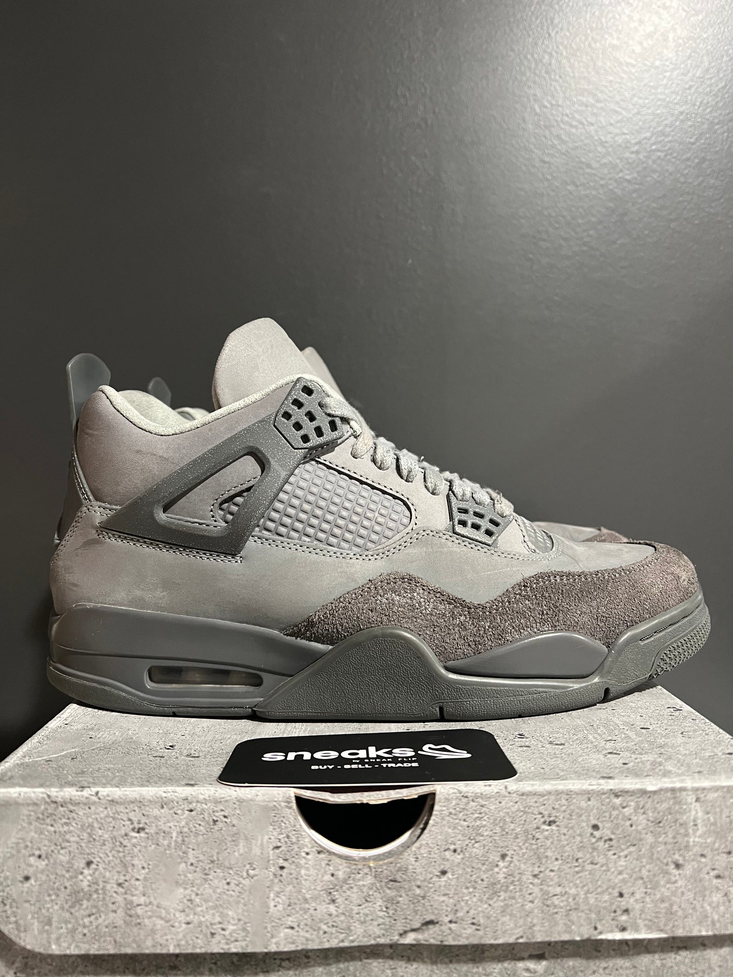 USED Air Jordan 4 Retro SE Wet Cement FQ7928-001 SIZE 9M OG ALL AG25-205