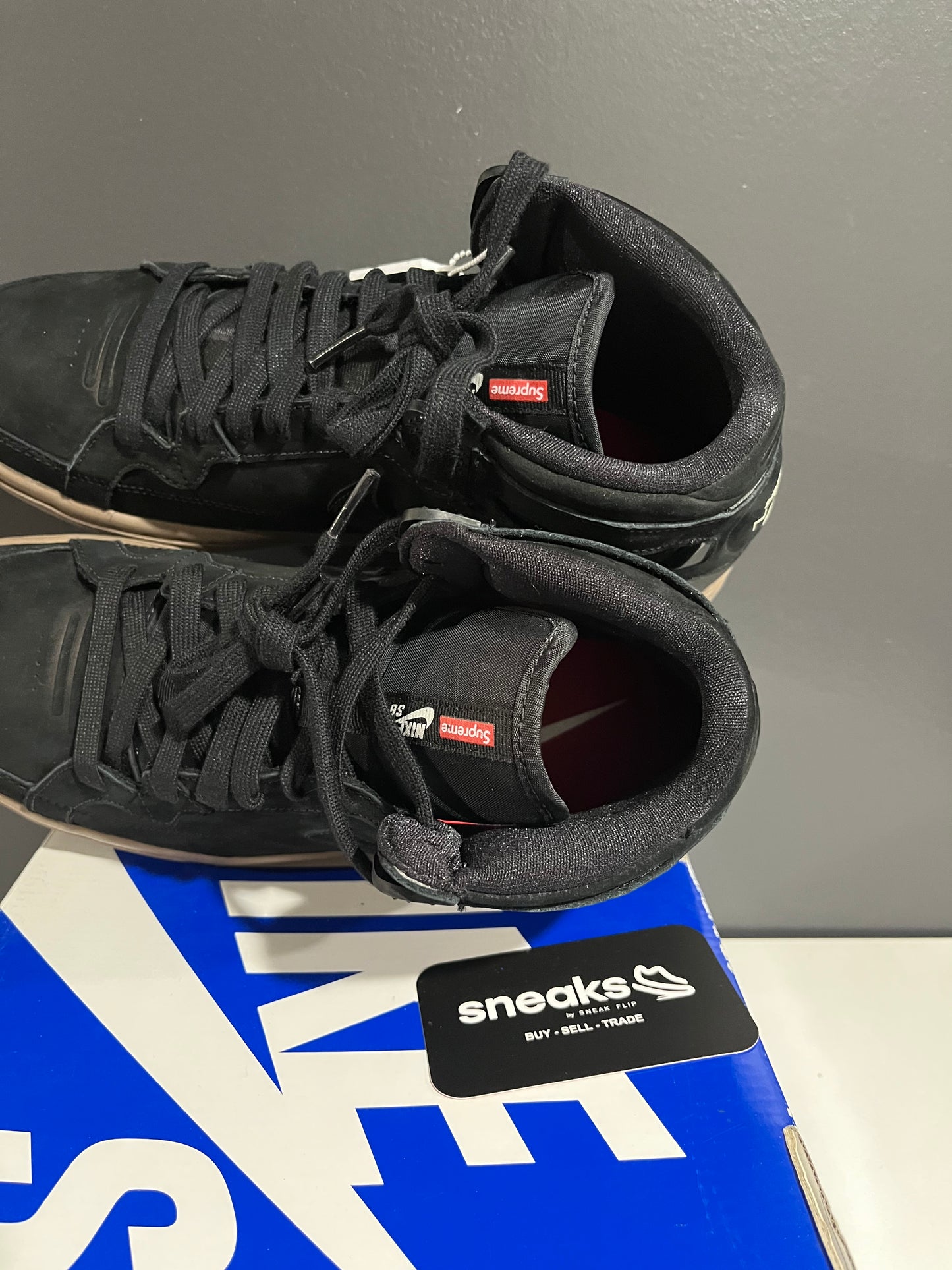 NEW Zoom Air 94 Hi Supreme Black 428927-005 SIZE 9.5M OG ALL JN25-205