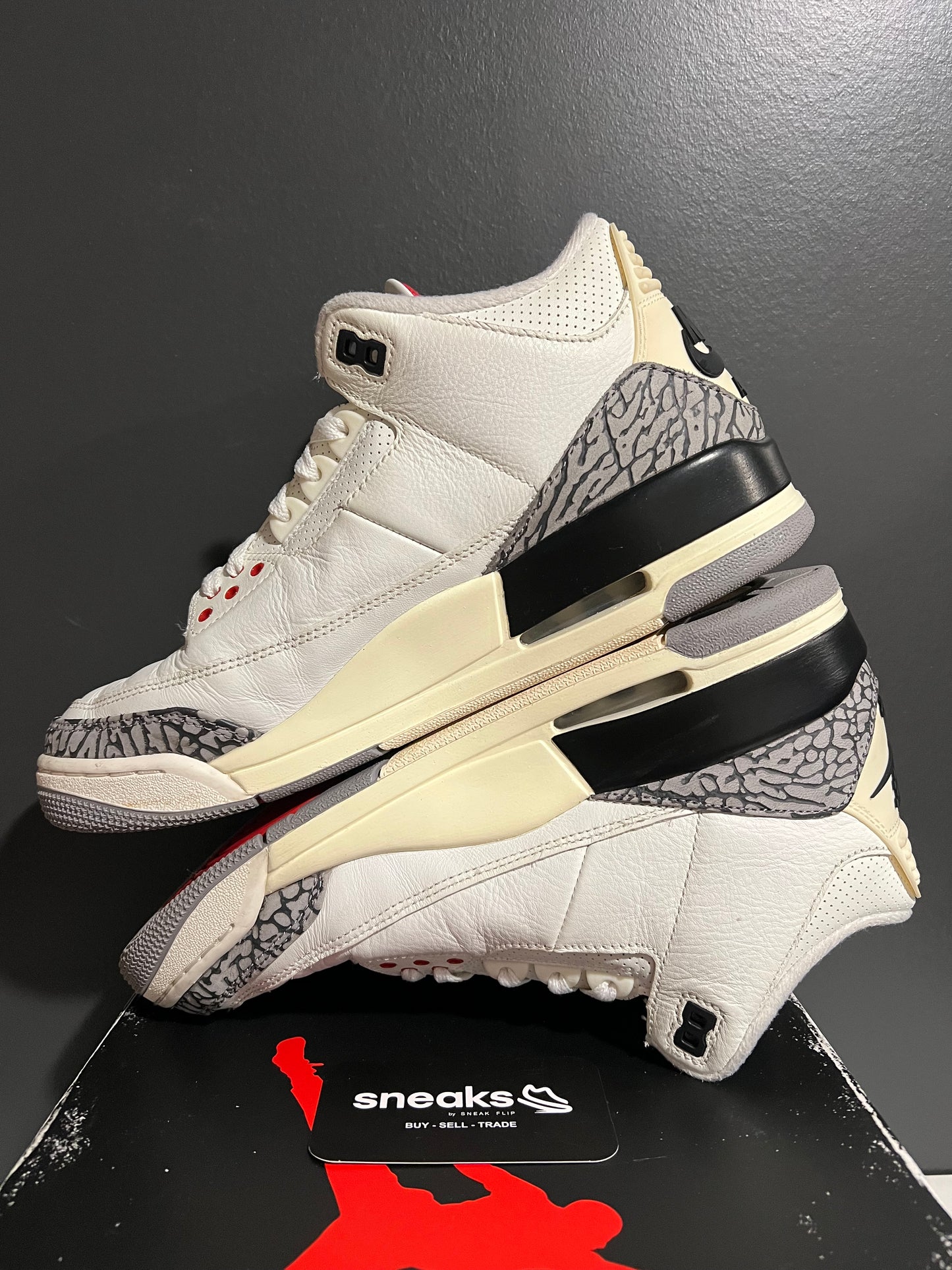 USED Air Jordan 3 Retro 'White Cement Reimagined' DN3707 100 SIZE 9M OG ALL AG25-170