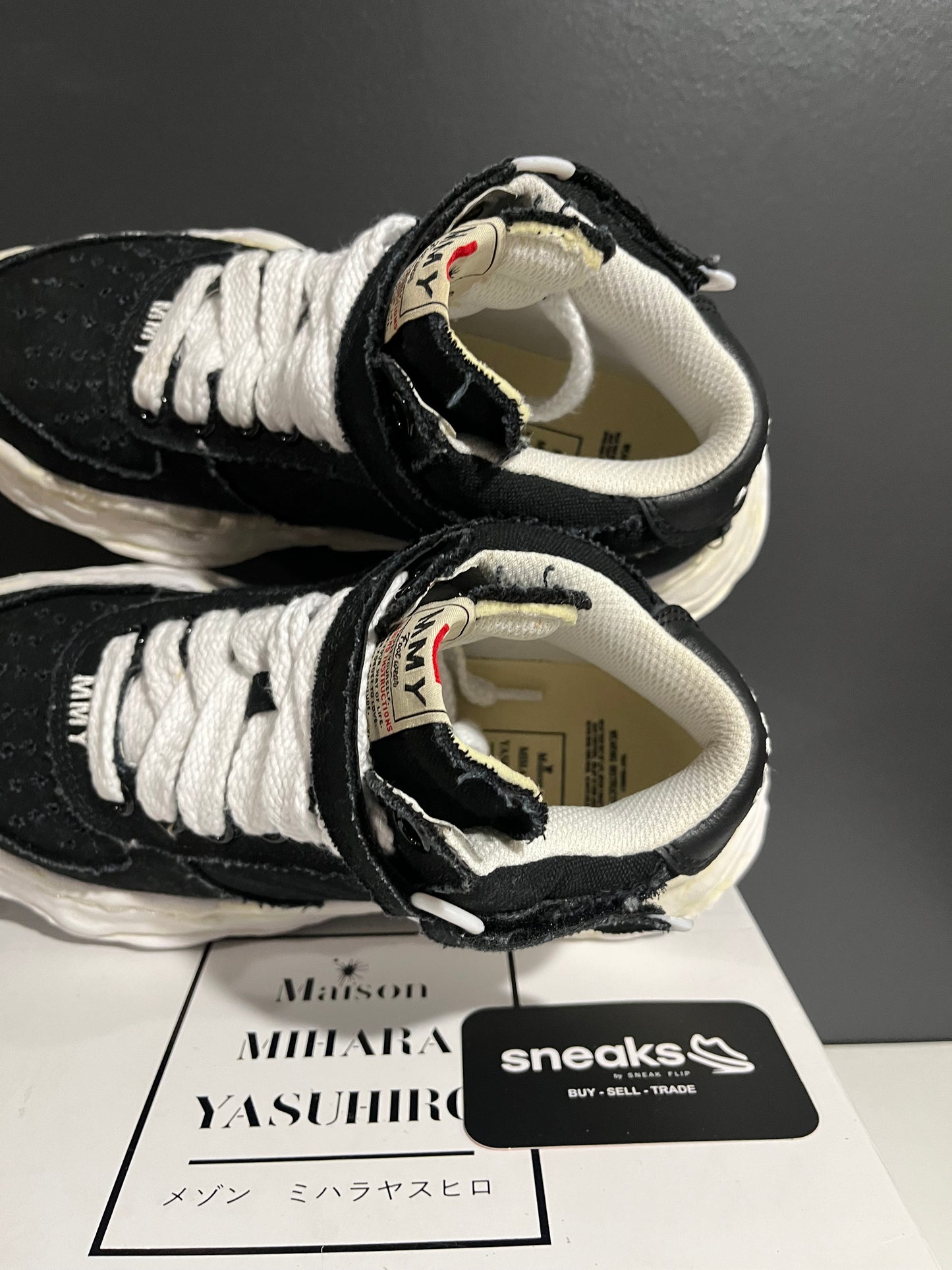 USED Maison Mihara Yasuhiro Wayne OG Canvas High Black AO8FW707 SIZE 40EU OG ALL