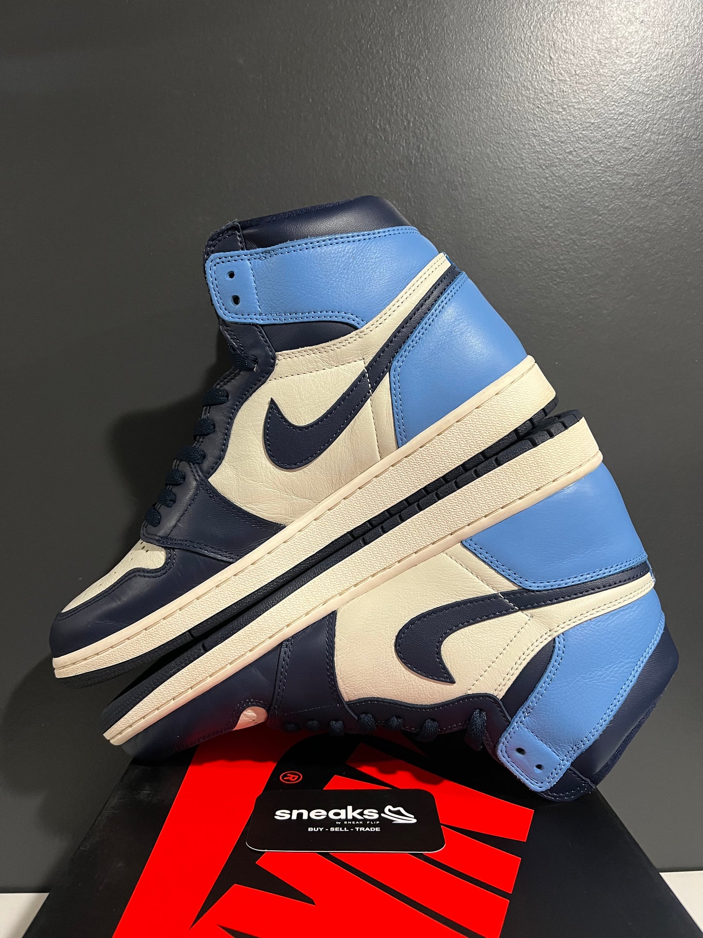 USED Air Jordan 1 Retro High OG Obsidian 555088-140 SIZE 11.5M OG ALL SP25-091