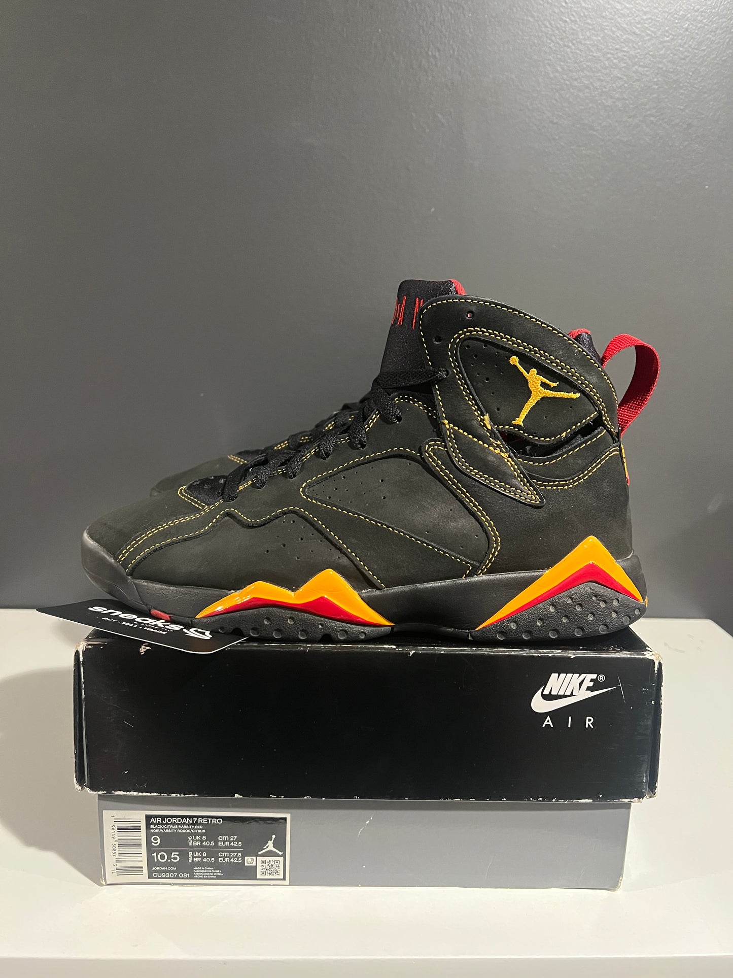 USED Air Jordan 7 Retro Citrus 2022 CU9307-081 SIZE 9M OG ALL