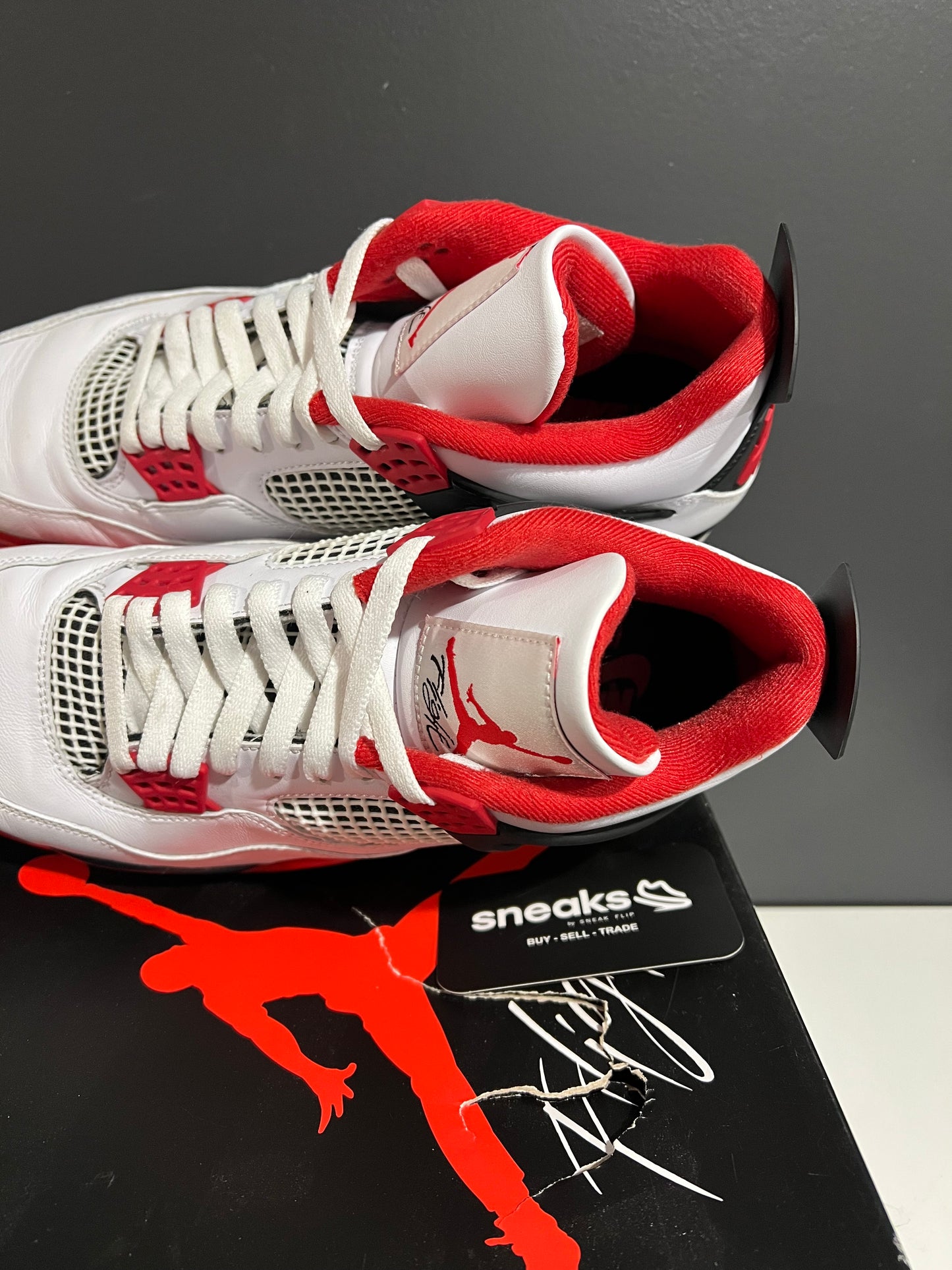 USED Air Jordan 4 Retro OG Fire Red 2020 DC7770-160 SIZE 10M OG ALL JY25-72