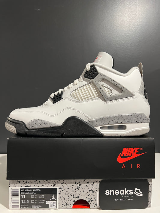 USED Air Jordan 4 Retro OG White Cement 2025 FV5029-100 SIZE 11M OG ALL SP25-096