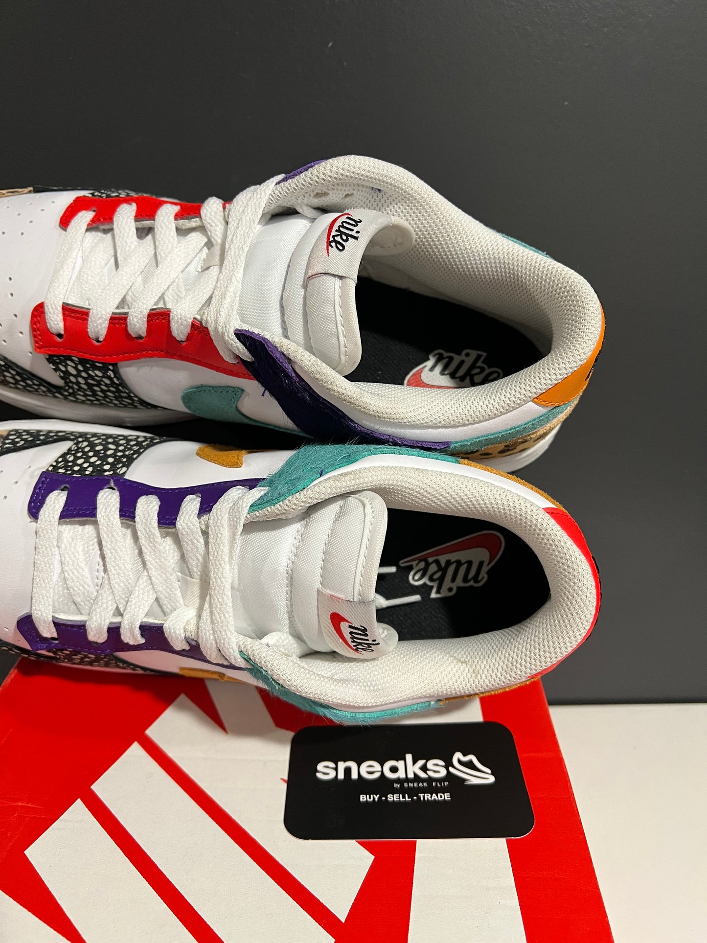 USED Nike Dunk Low SE Safari Mix (Women’s) DN3866-100 SIZE 10M OG ALL JY25-233