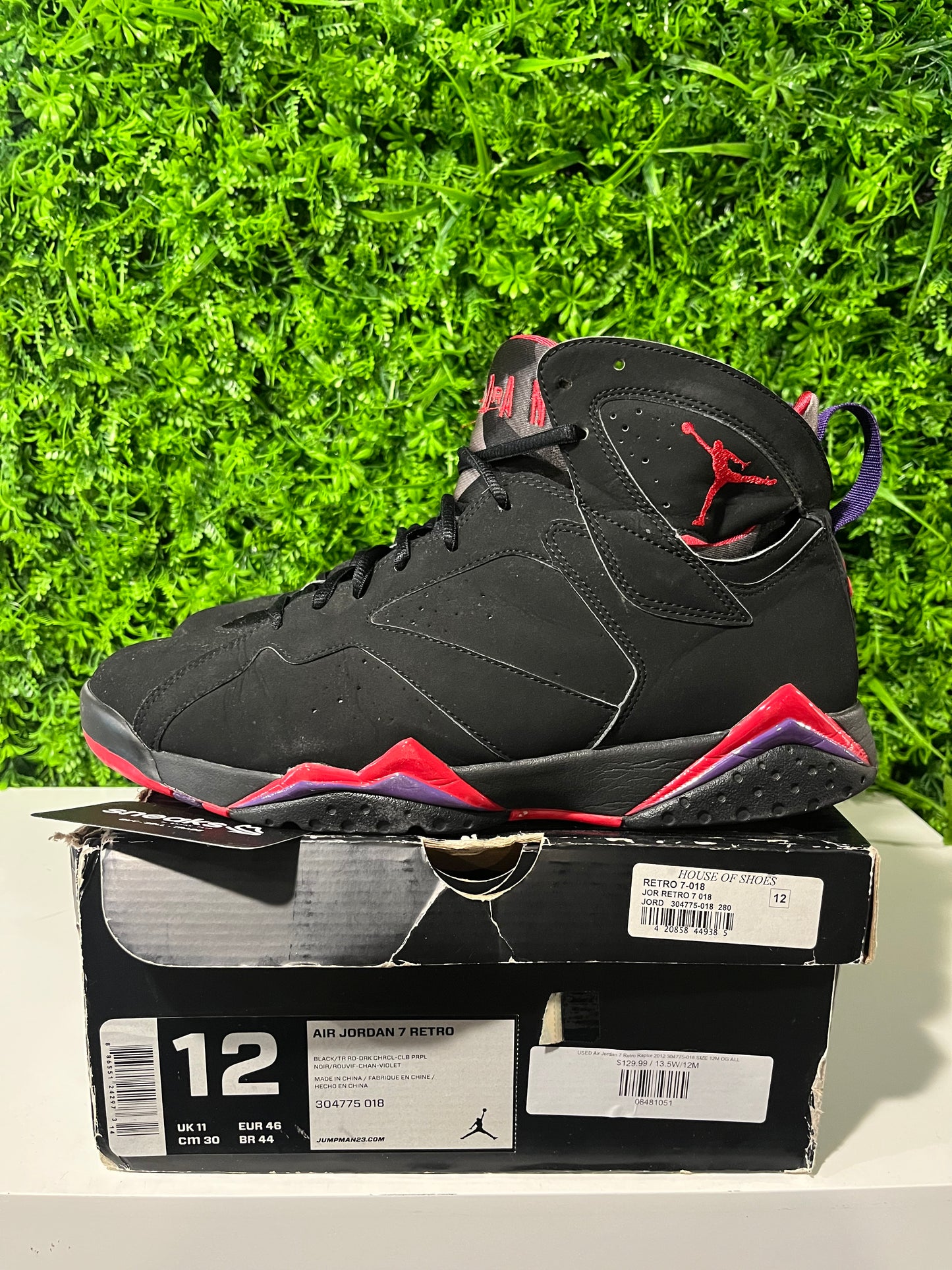 USED Air Jordan 7 Retro Raptor 2012 304775-018 SIZE 12M OG ALL