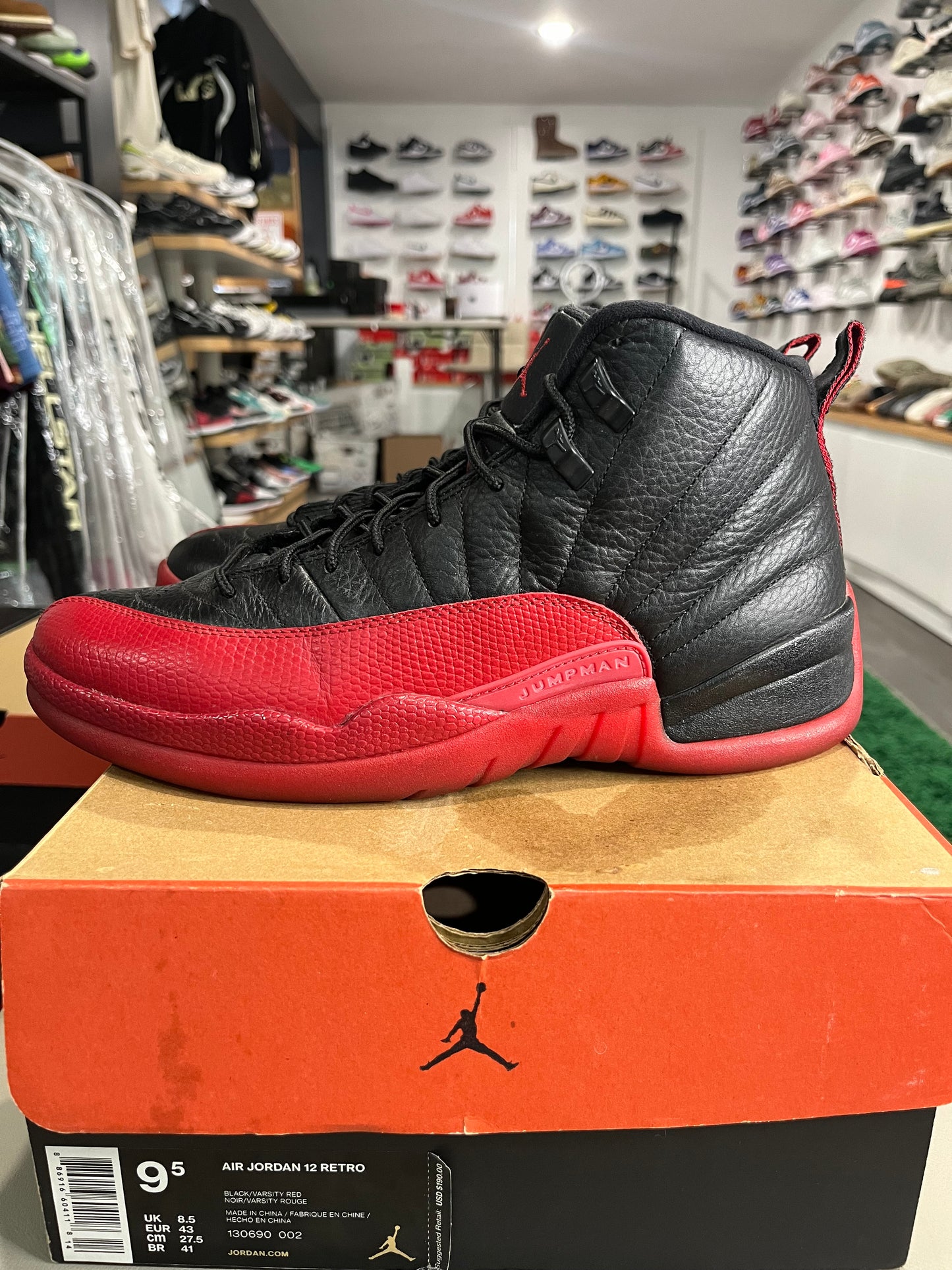 Air Jordan 12 Retro Flu Game 2016 130690-002 USED SIZE 9.5M