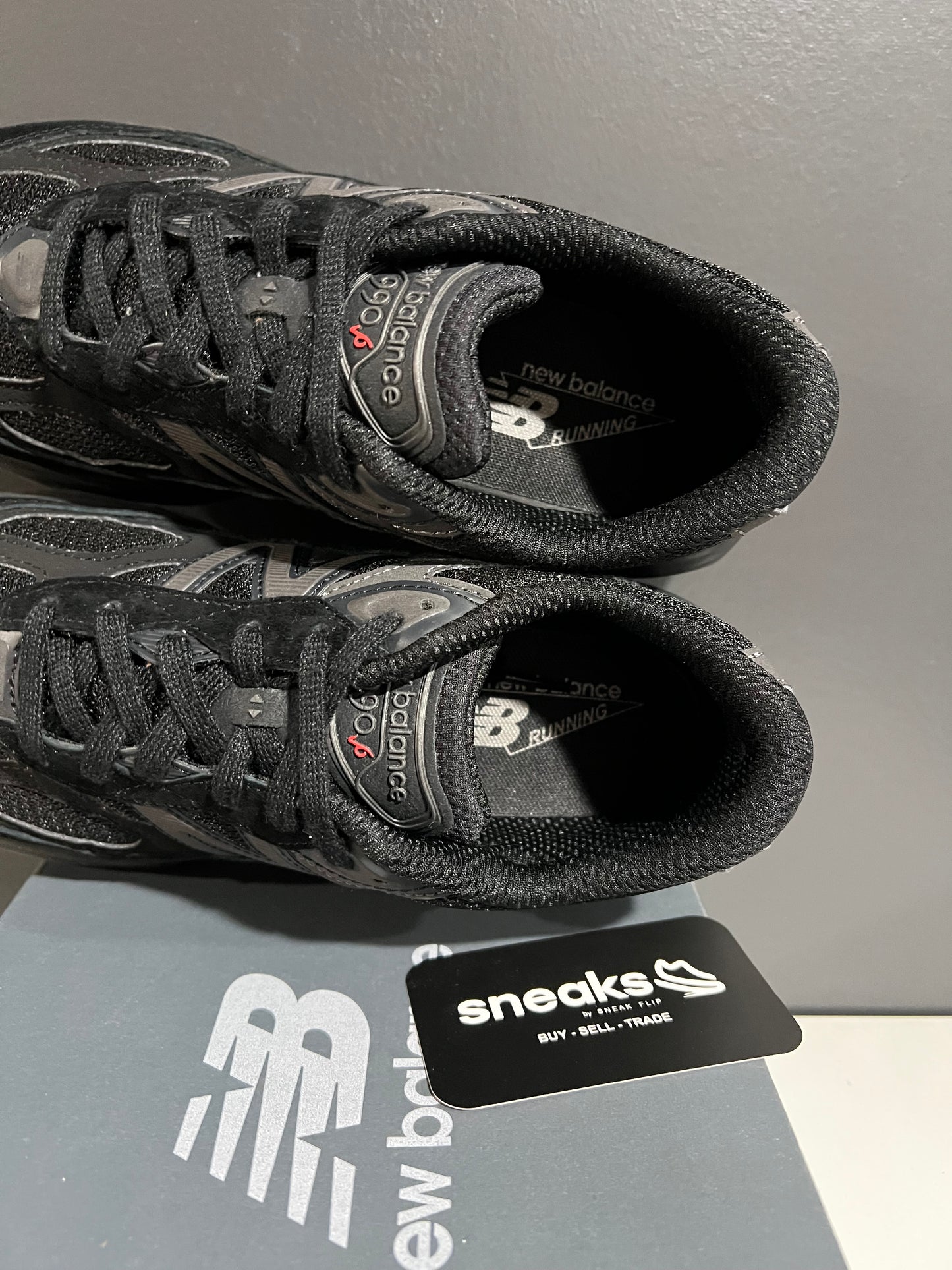 USED New Balance 990v6 Big Kid Black Metallic GC990BB6 SIZE 6.5Y OG ALL