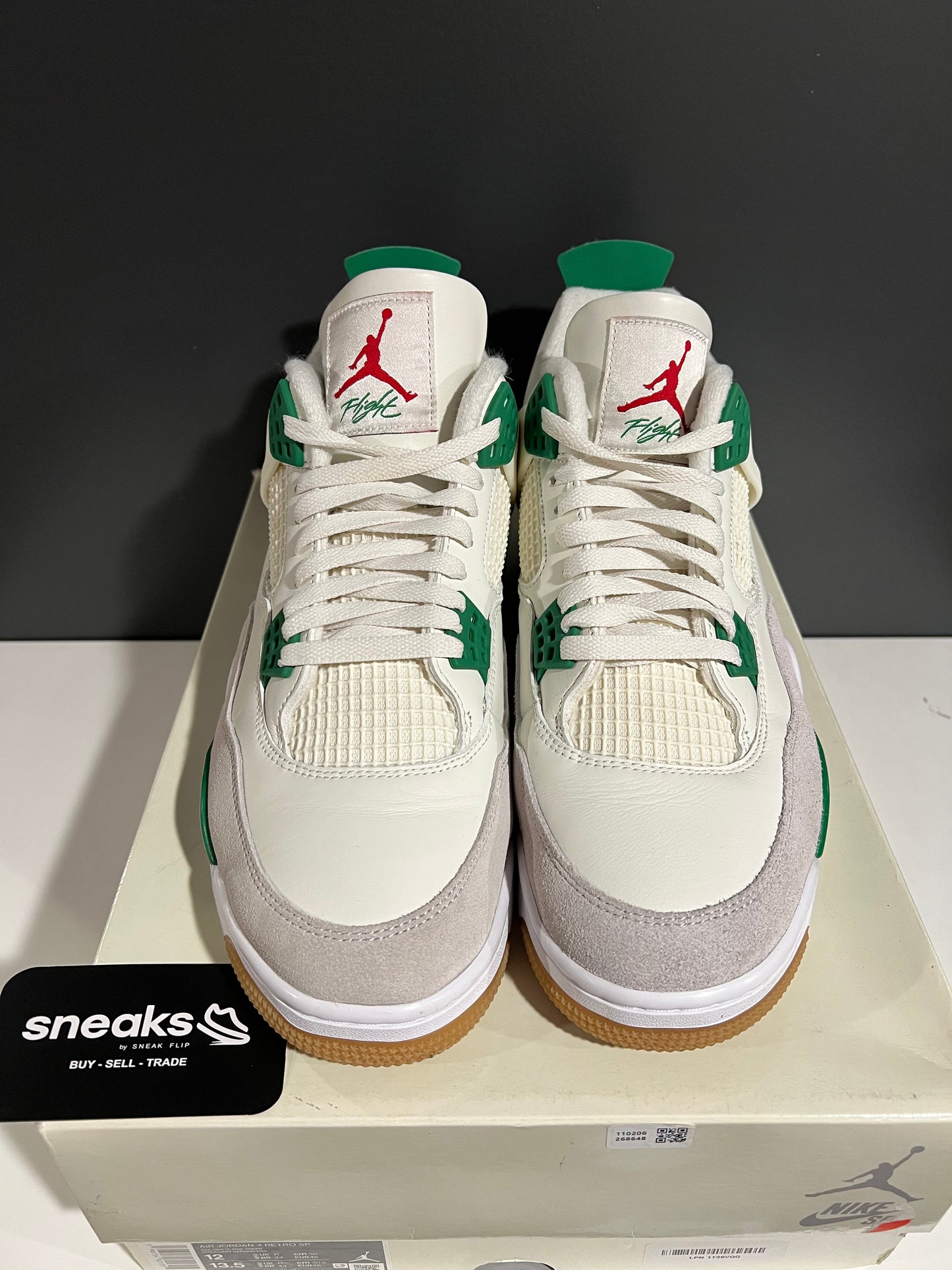 USED Nike SB x Air Jordan 4 Retro SP Pine Green DR5415-103 SIZE 12M OG ALL