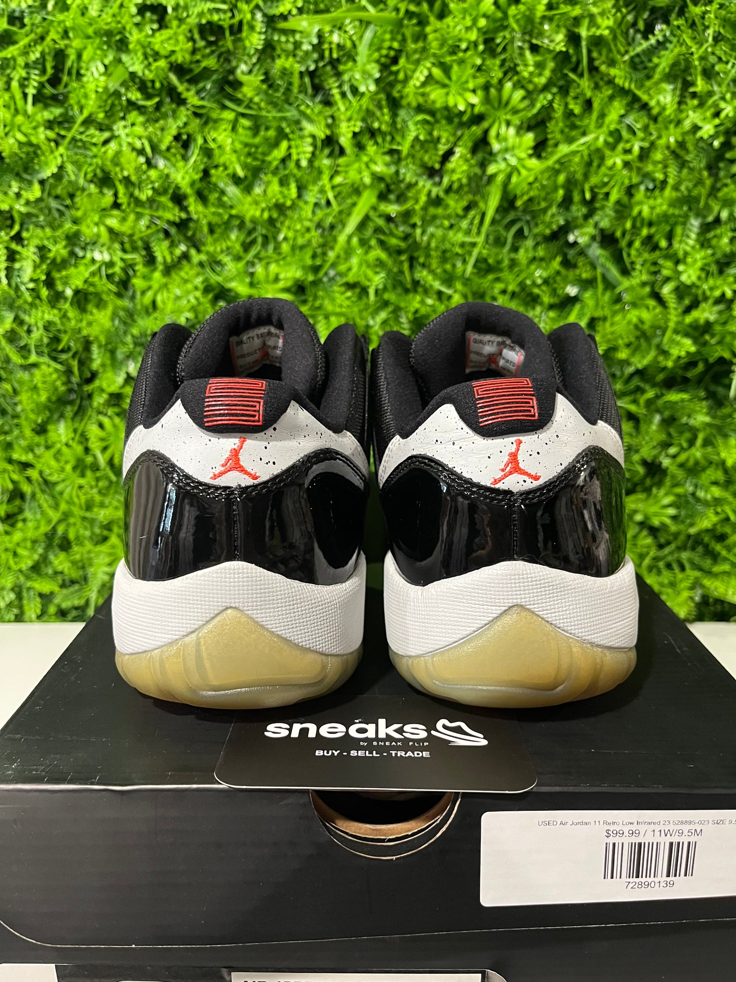 USED Air Jordan 11 Retro Low Infrared 23 528895-023 SIZE 9.5M OG ALL