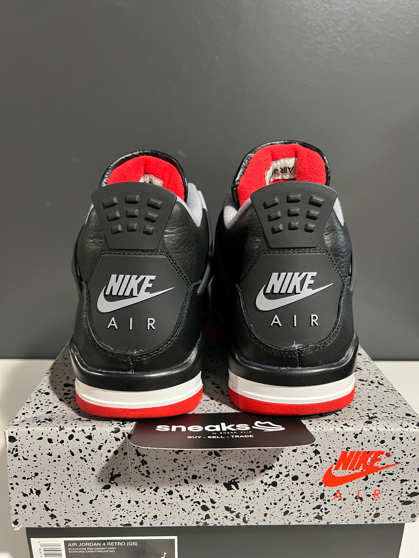USED Air Jordan 4 Retro GS Bred Reimagined FQ8213-006 SIZE 7Y OG ALL AG25-347