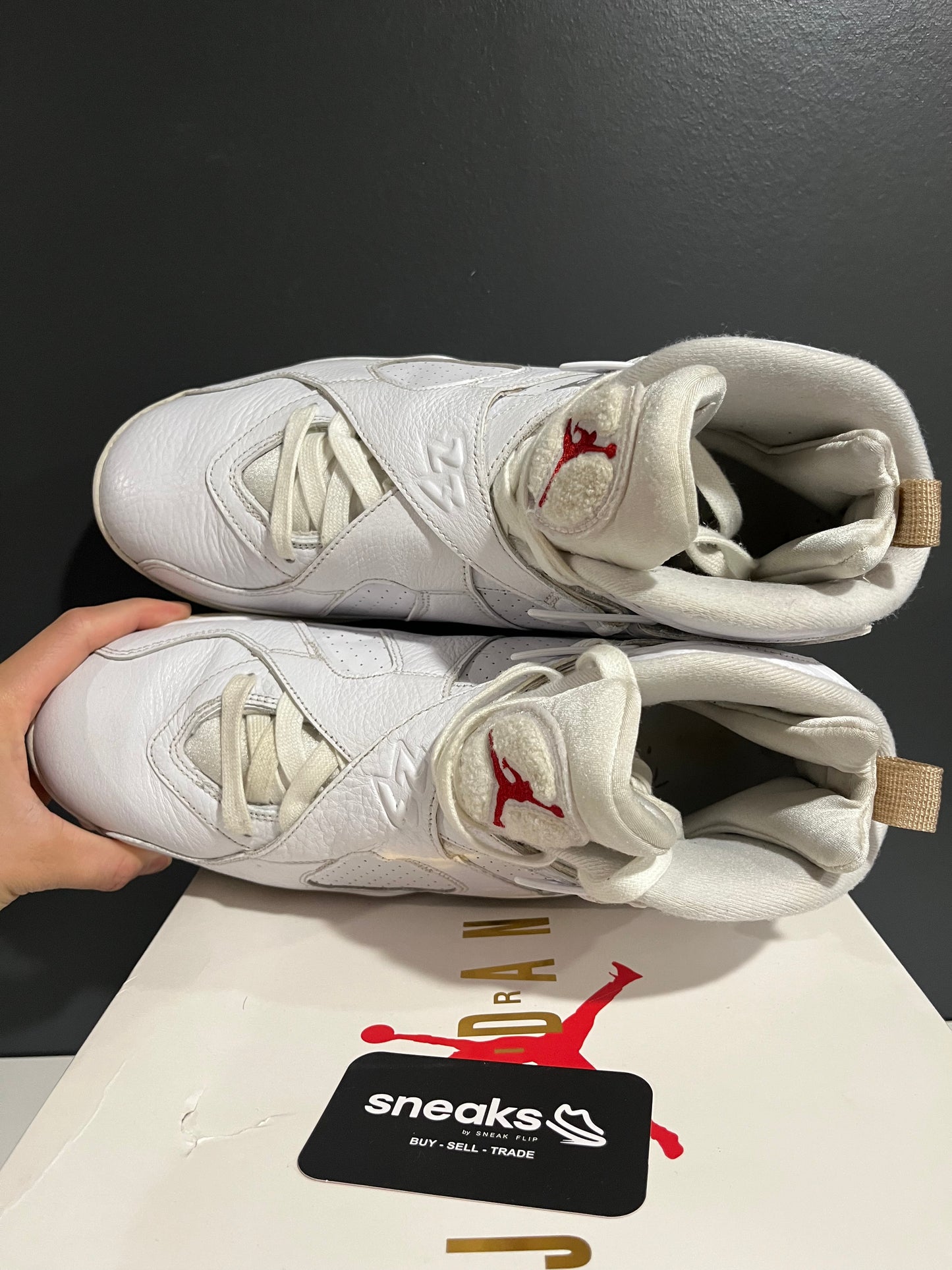 USED OVO x Air Jordan 8 Retro White AA1239-135 SIZE 10.5M OG ALL SP25-137
