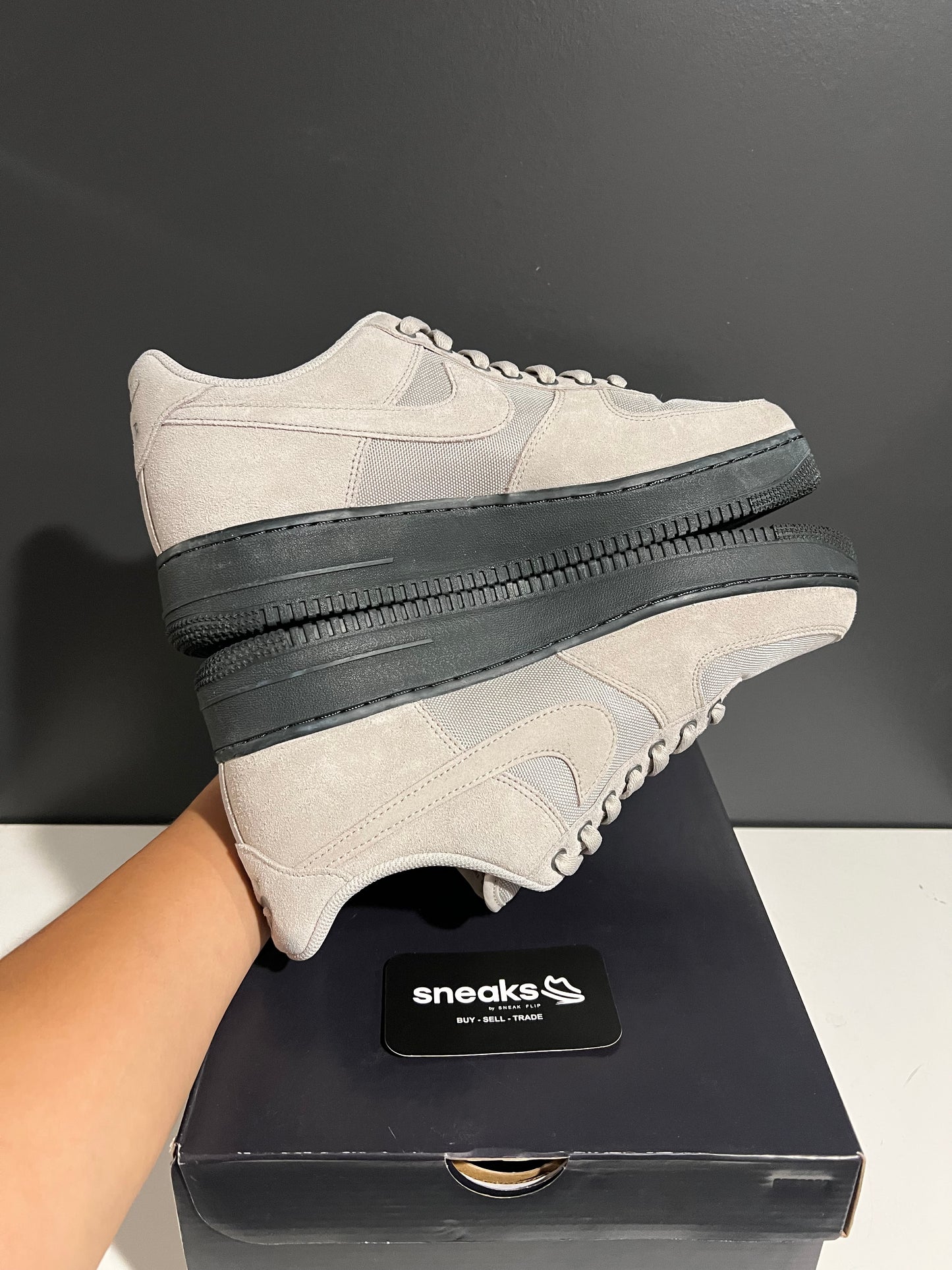 USED Air Force 1 '07 Light Iron Ore Cordura HQ3822-001 SIZE 11M OG ALL AG25-162