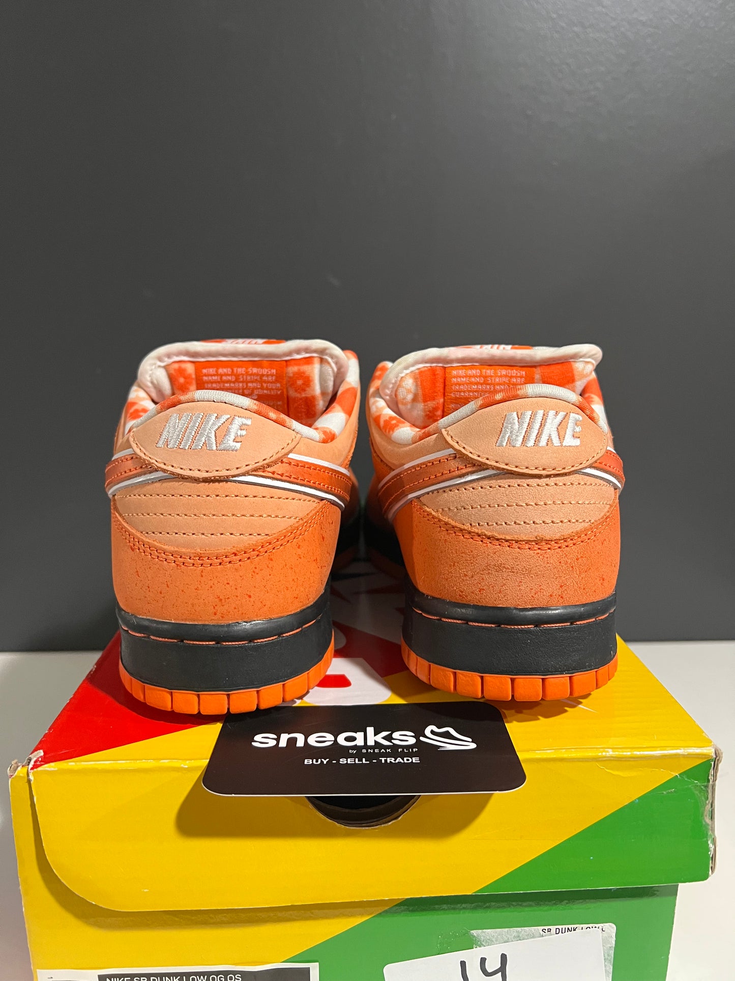 USED Concepts x Dunk Low SB Orange Lobster FD8776-800 SIZE 8M OG ALL AG25-176