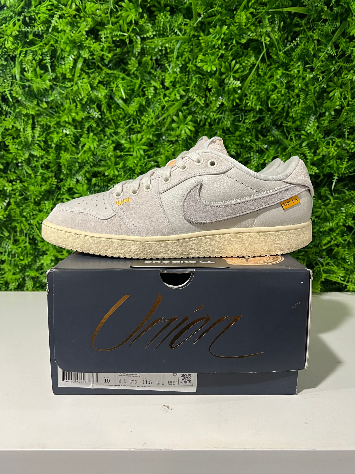 USED Union LA x Air Jordan 1 KO Low Sail Muslin DZ4864-100 SIZE 10M OG ALL