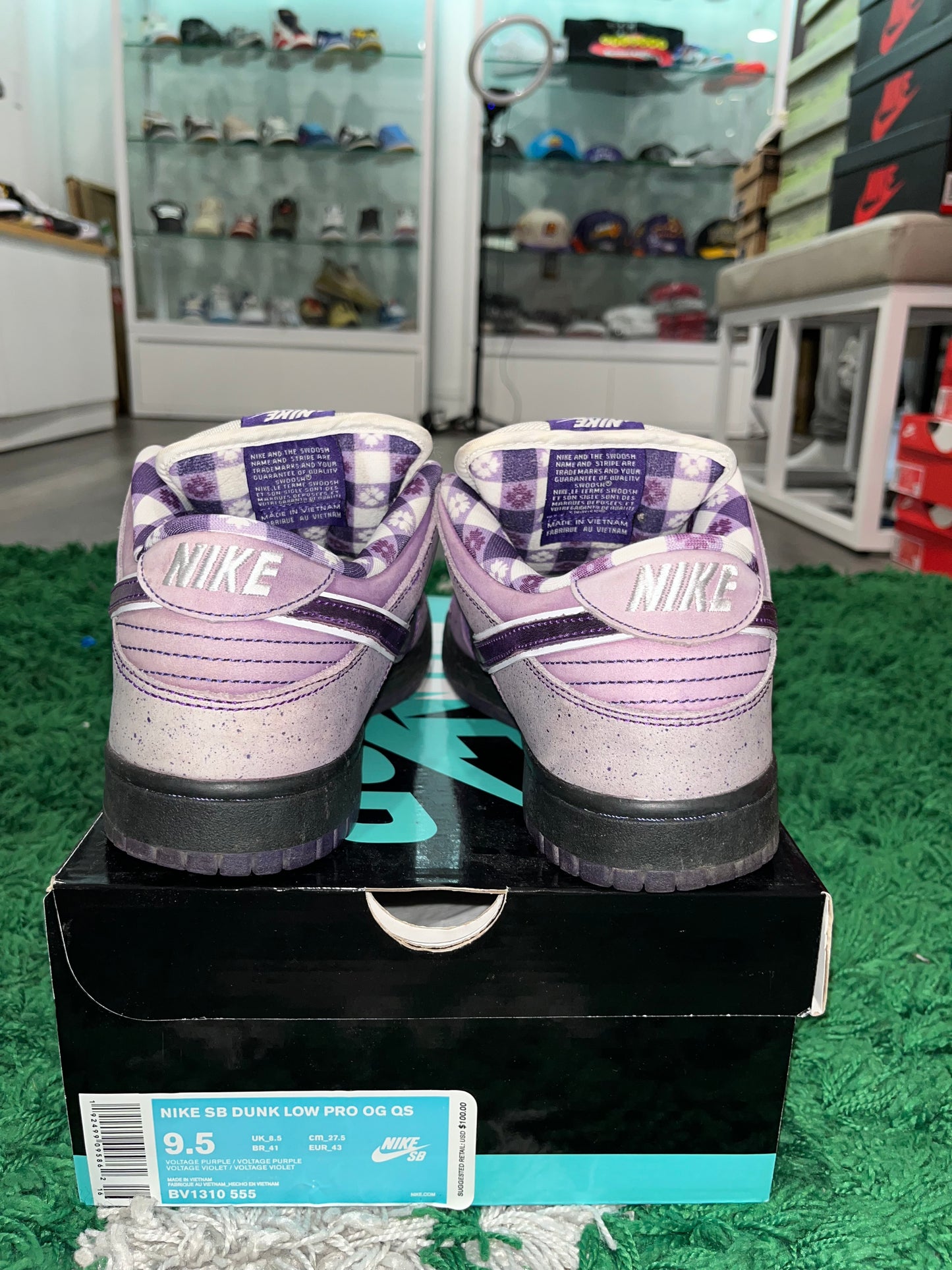 Concepts x Dunk Low SB Purple Lobster BV1310-555 USED SIZE 9.5M