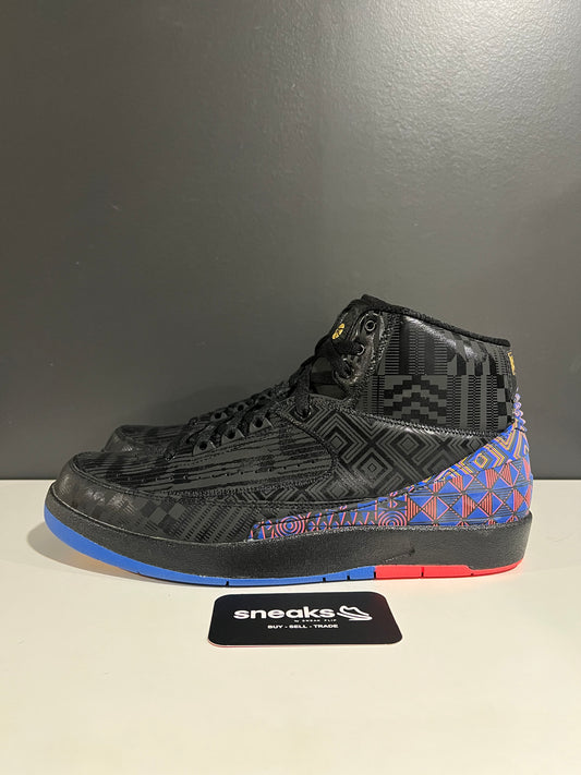 USED Air Jordan 2 Retro Black History Month 2019 BQ7618-007 SIZE 11M OG ALL JY25-184