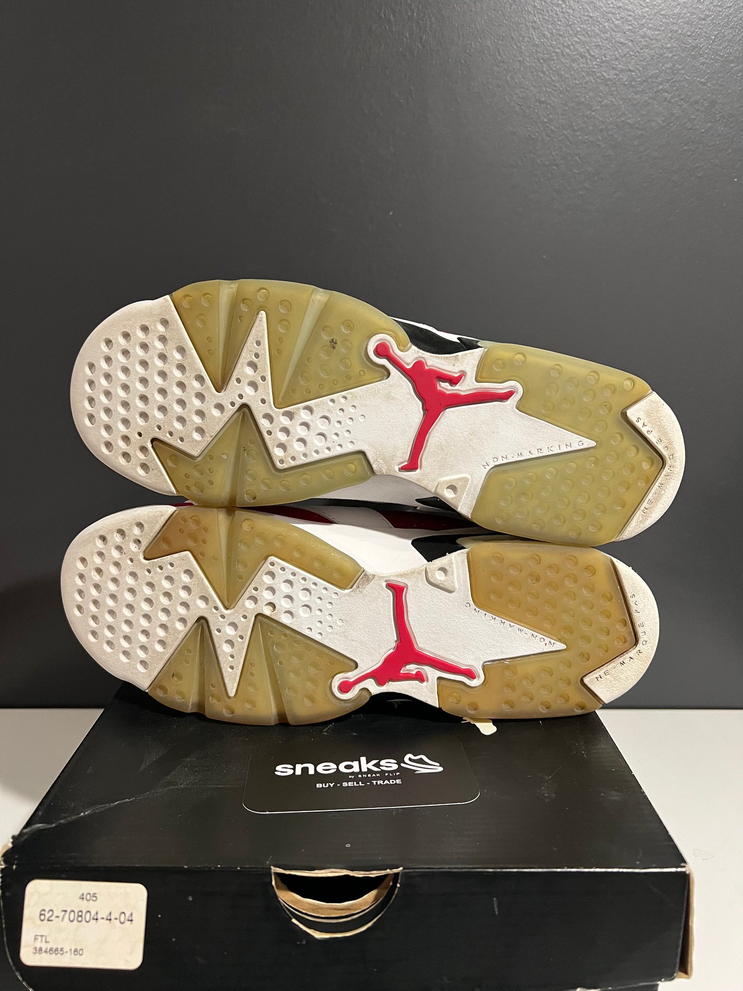 USED Air Jordan 6 Retro BG Carmine 384665-160 SIZE 7Y OG ALL AG25-73