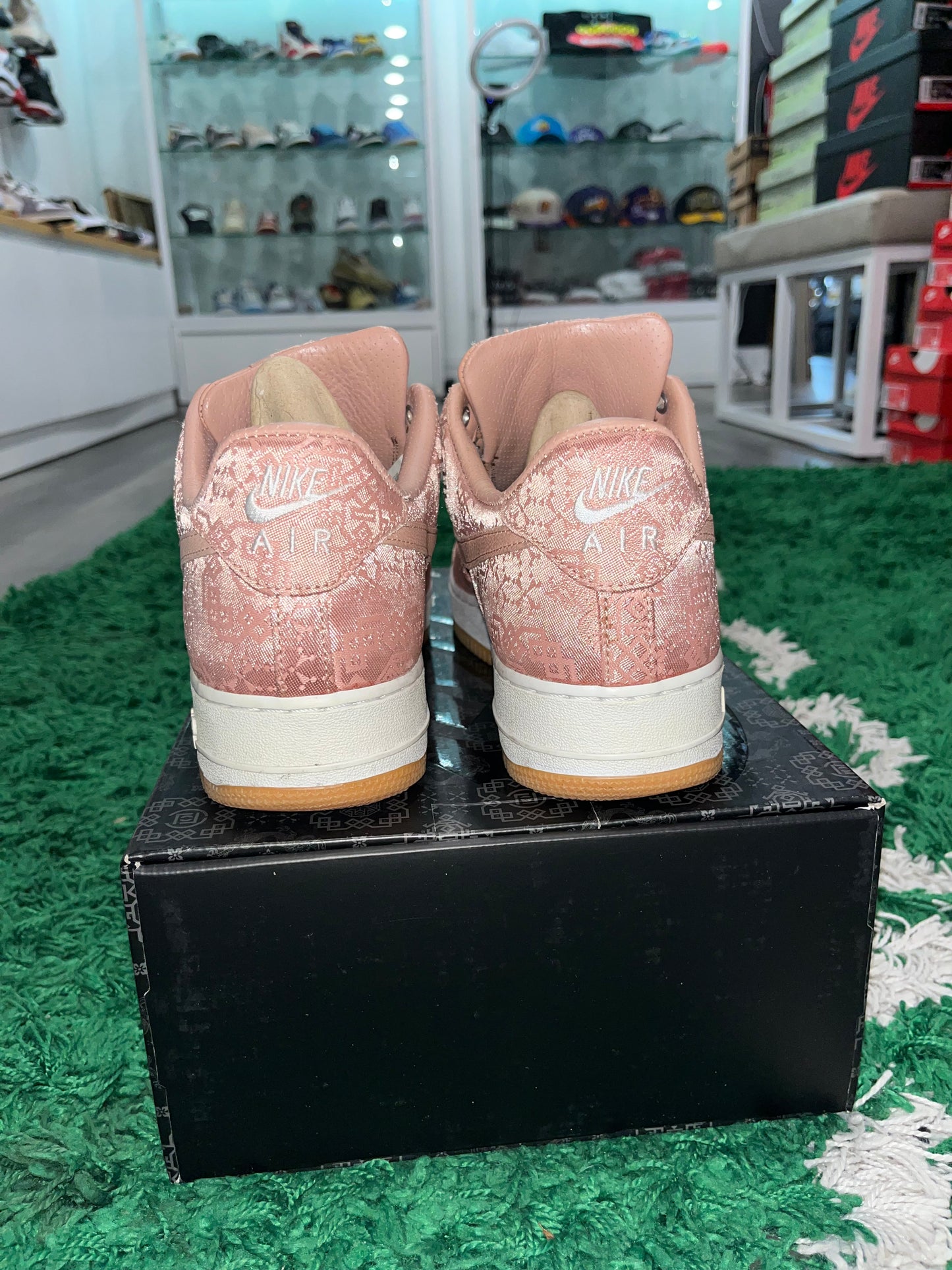 CLOT x Air Force 1 Low Premium Rose Gold Silk Special Box CJ5290-600 USED SIZE 10.5W/9M