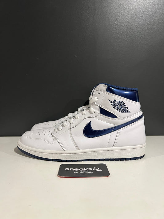 USED Air Jordan 1 Retro High OG Metallic Navy 555088-106 SIZE 11M NO BOX AG25-101
