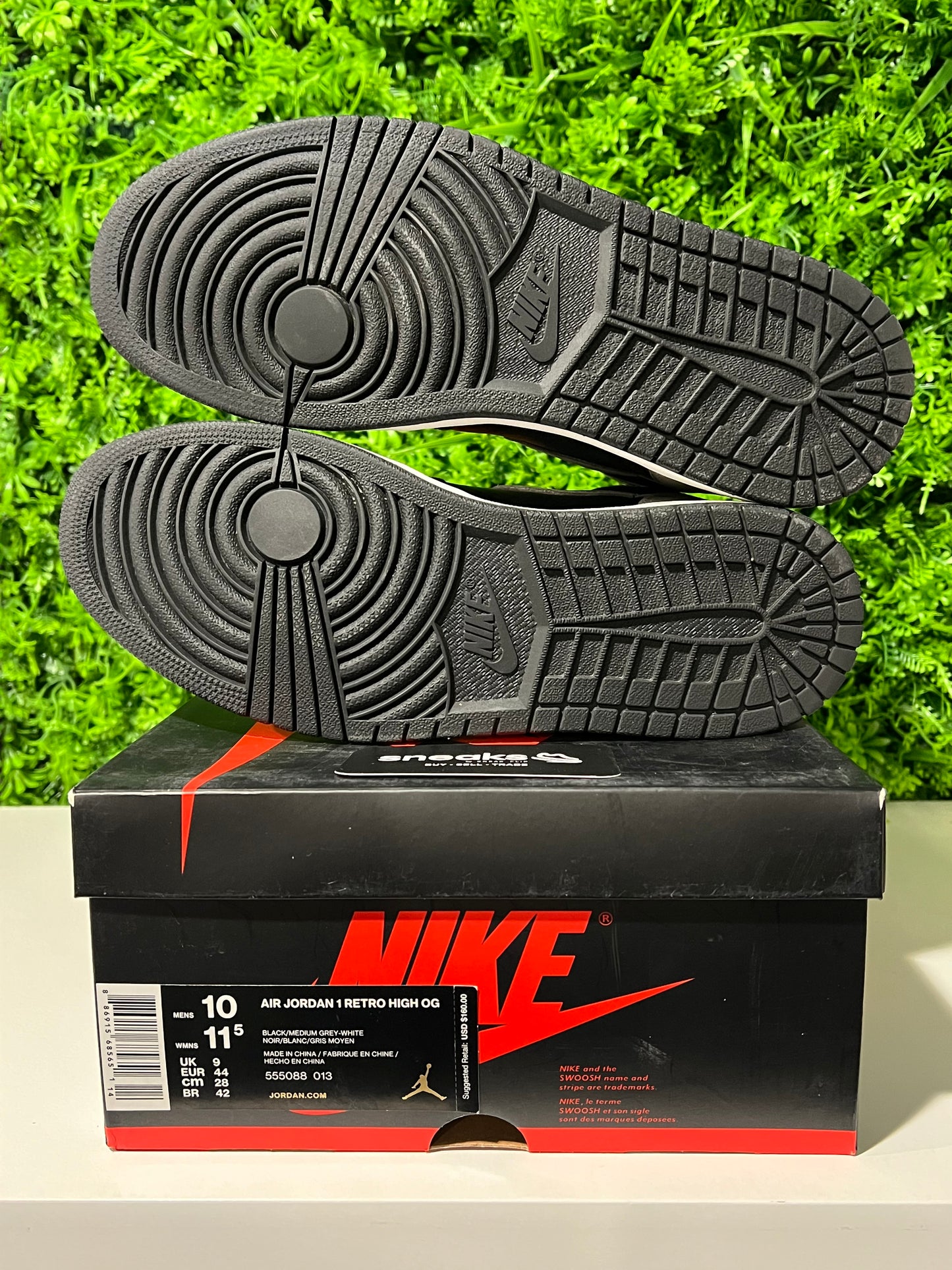 USED Air Jordan 1 Retro High OG Shadow 2018 555088-013 SIZE 10M OG ALL