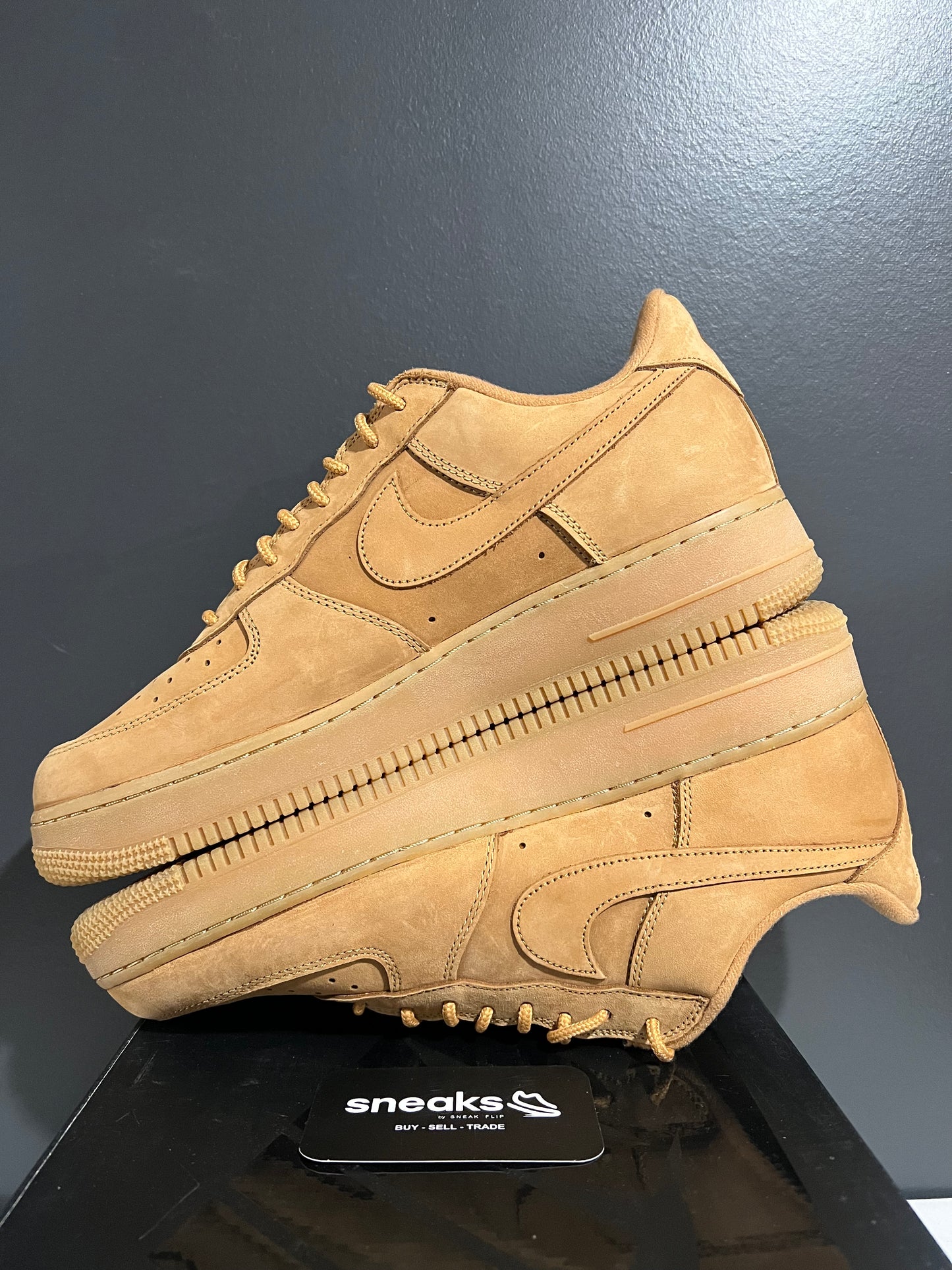 USED Supreme x Air Force 1 Low SP Box Logo Wheat DN1555-200 SIZE 11.5M OG ALL SP25-099