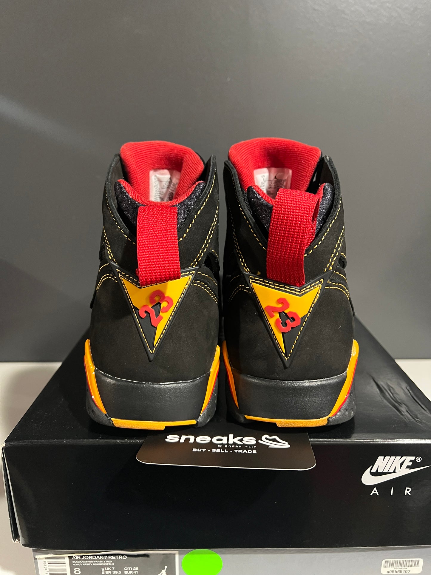 USED Air Jordan 7 Retro Citrus 2022 CU9307-081 SIZE 8M OG ALL AG25-81