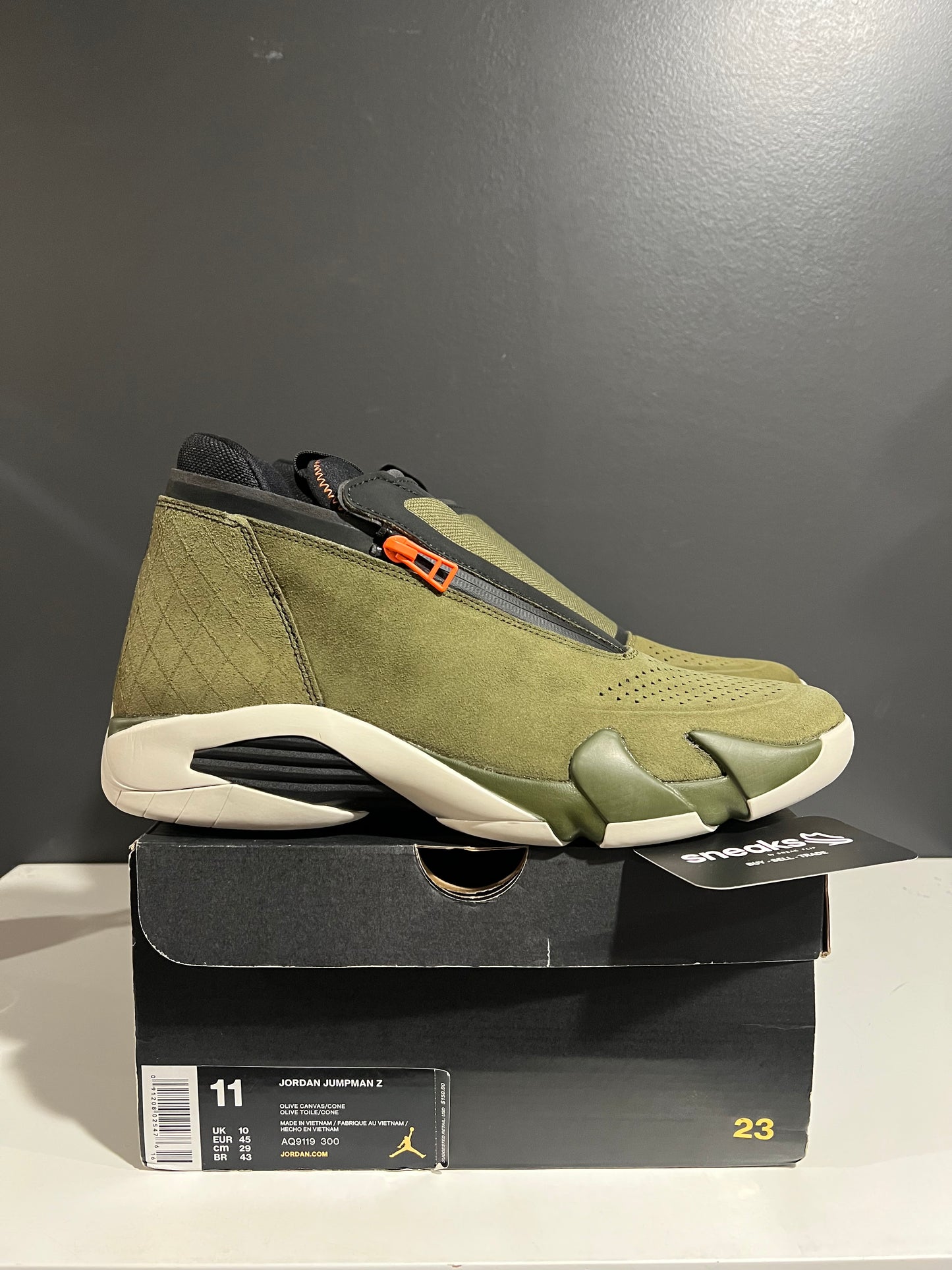 NEW Jordan Jumpman Z Olive Canvas AQ9119-300 SIZE 11M OG ALL AG25-64