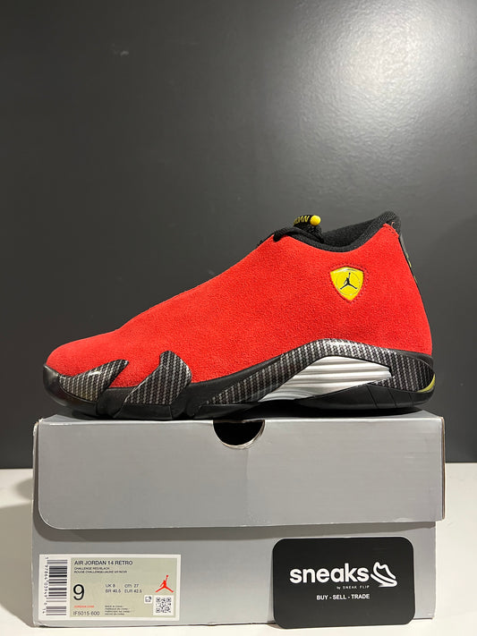 USED Air Jordan 14 Retro Ferrari 2025 IF5015-600 SIZE 9M OG ALL AG25-206