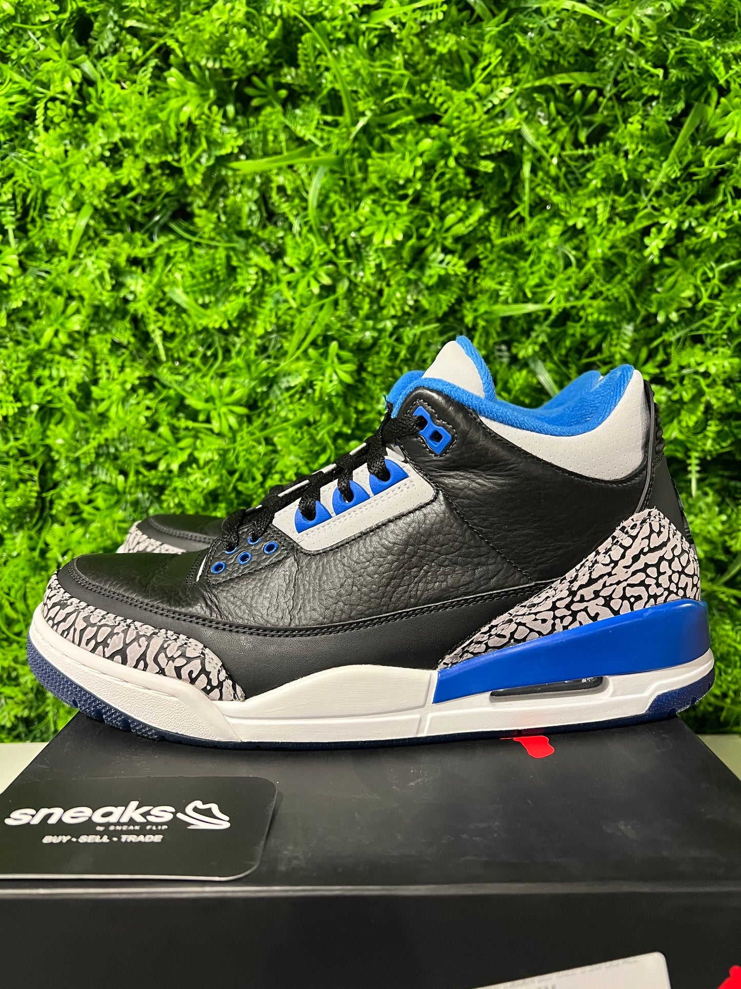 USED Air Jordan 3 Retro Sport Blue 136064-007 SIZE 9.5M OG ALL