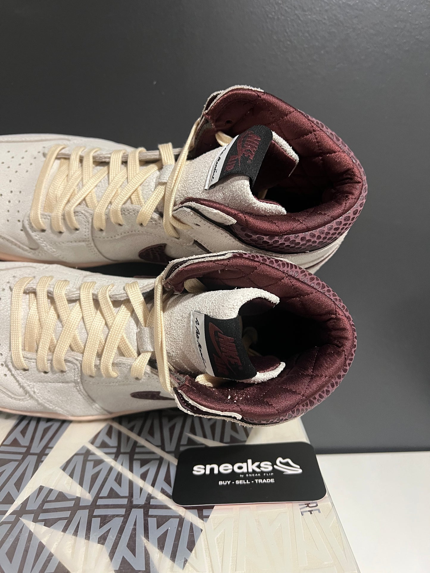 USED A Ma Maniére x Air Jordan 1 High OG Airness DO7097-100 SIZE 11M OG ALL JN25-116