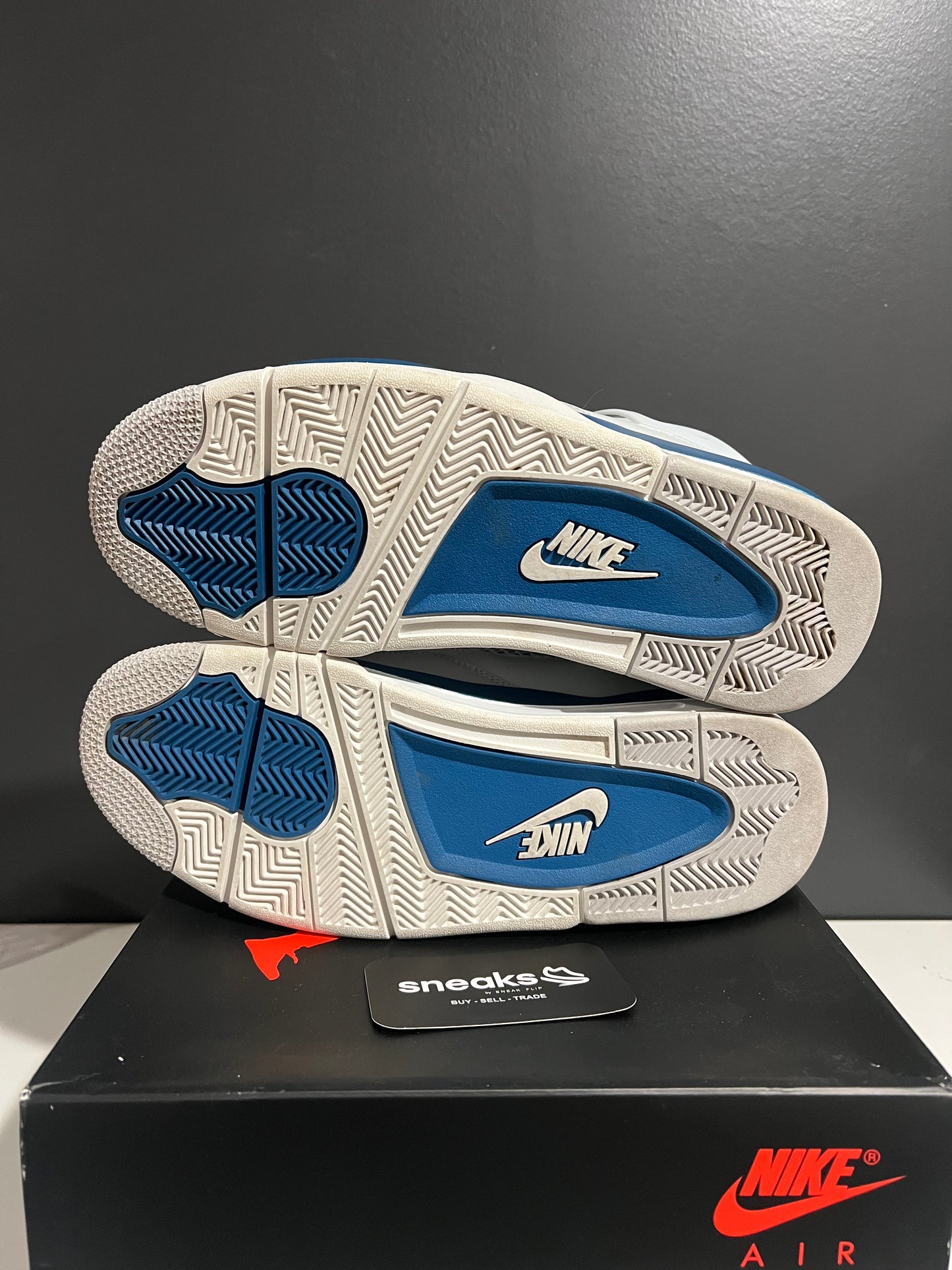 USED Air Jordan 4 Retro Military Blue (Industrial Blue) FV5029-141 SIZE 10M OG ALL JY25-283