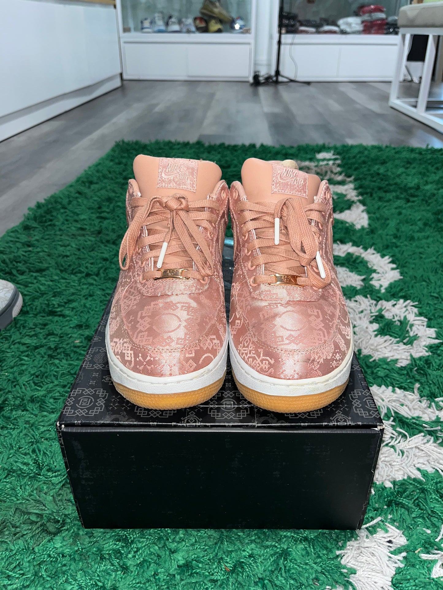 CLOT x Air Force 1 Low Premium Rose Gold Silk Special Box CJ5290-600 USED SIZE 10.5W/9M