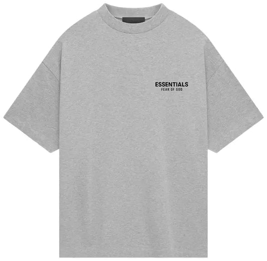 NEW Fear of God Essentials Jersey Crewneck Tee Light Heather Grey 125HO244368F