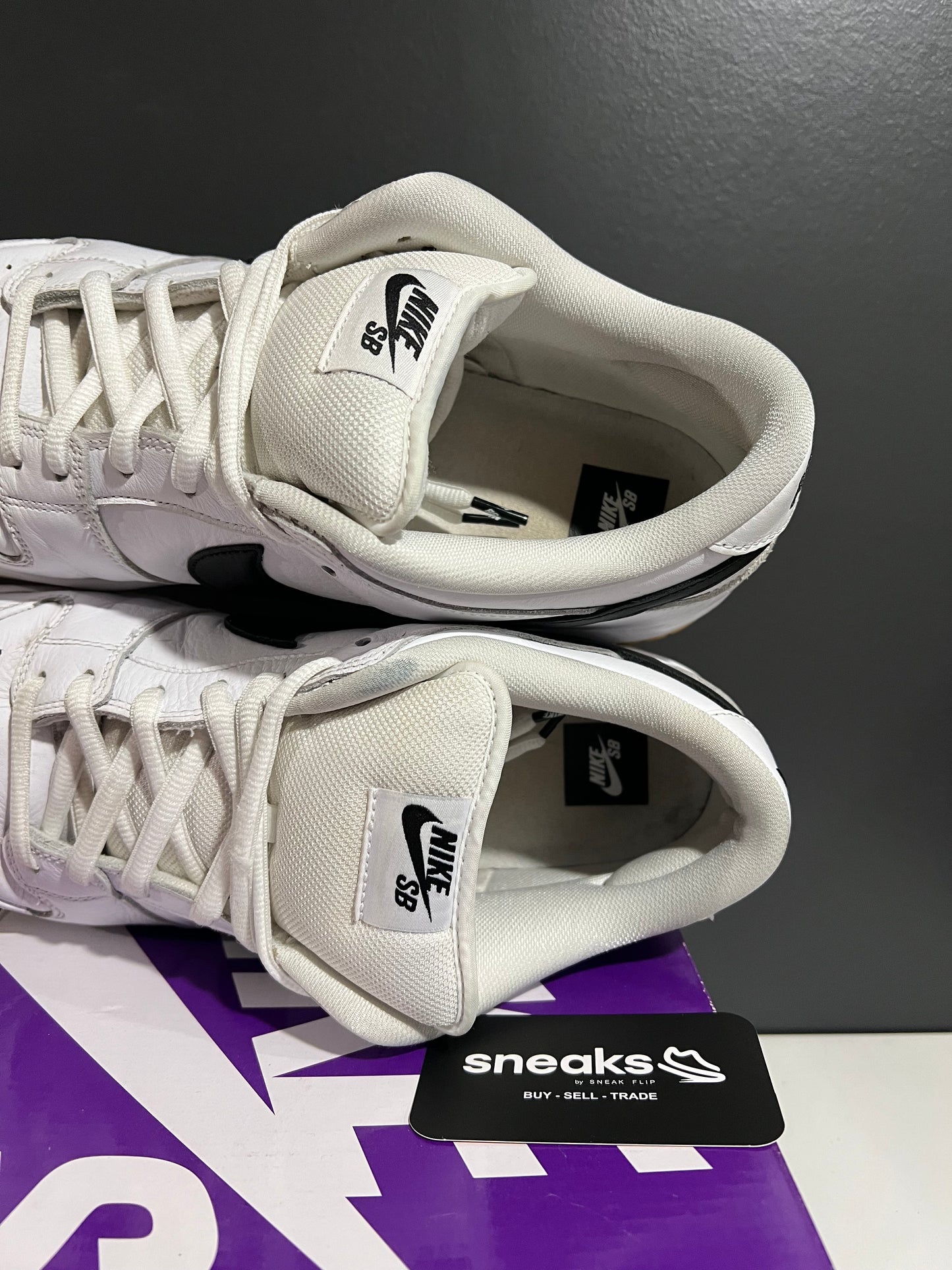 USED Dunk Low SB White Gum CD2563-101 SIZE 14M OG ALL