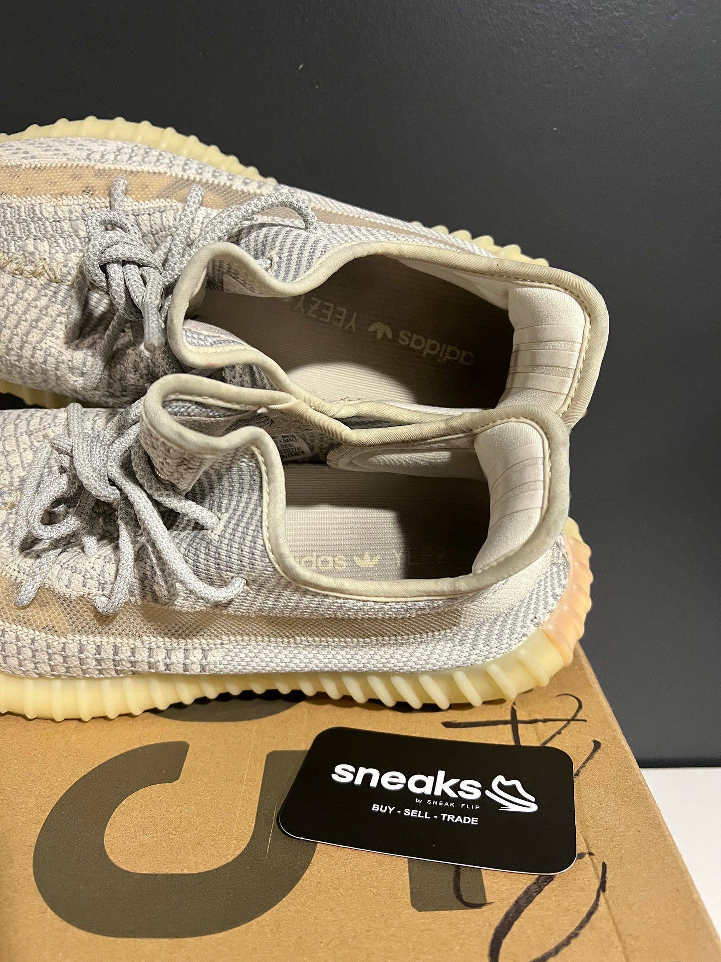 USED Yeezy Boost 350 V2 Lundmark Non-Reflective FU9161 SIZE 9M OG ALL AG25-280