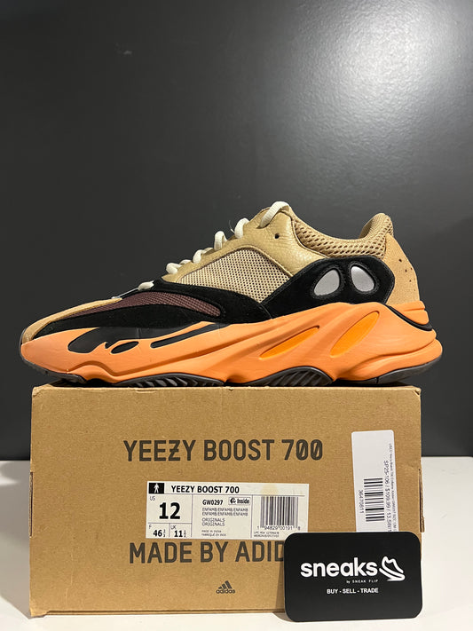 USED Yeezy Boost 700 Enflame Amber GW0297 SIZE 12M OG ALL SP25-106
