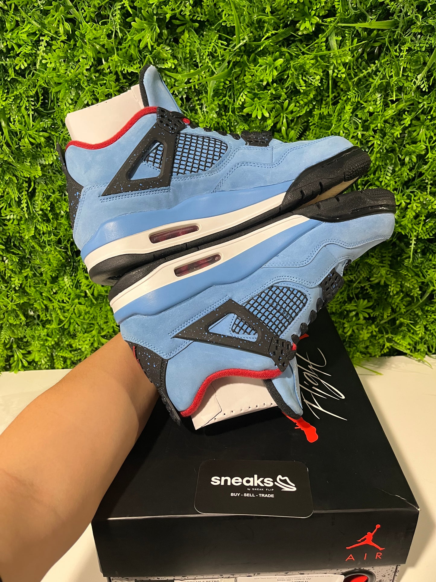 NEW Travis Scott x Air Jordan 4 Retro Cactus Jack 308497-406 SIZE 8.5M OG ALL