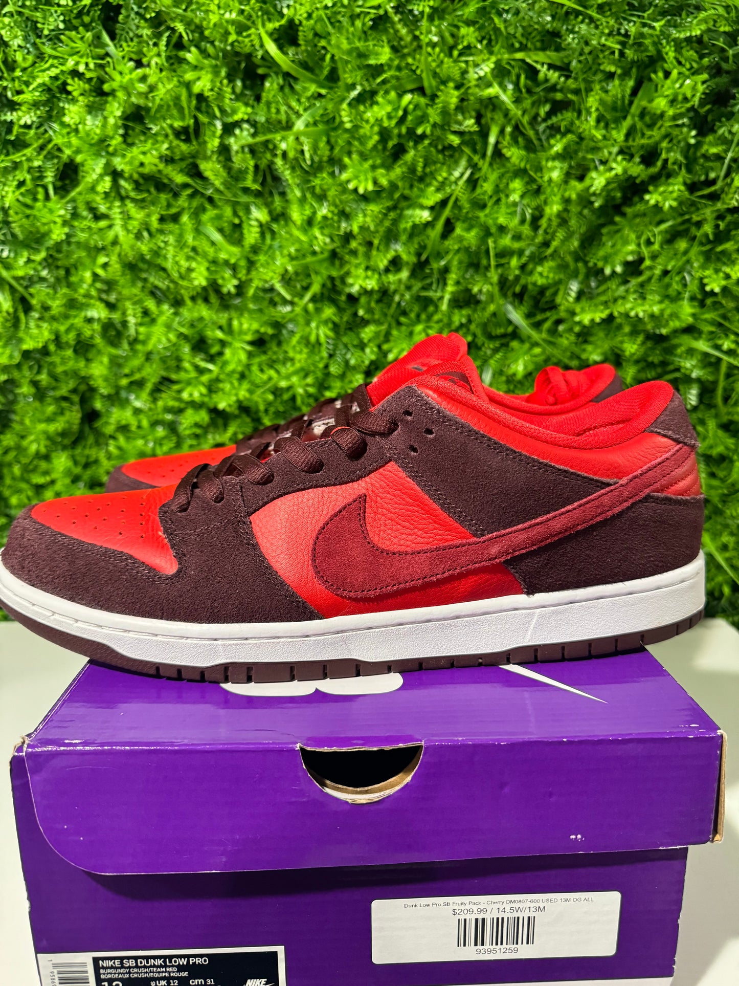 Dunk Low Pro SB Fruity Pack - Cherry DM0807-600 USED 13M OG ALL