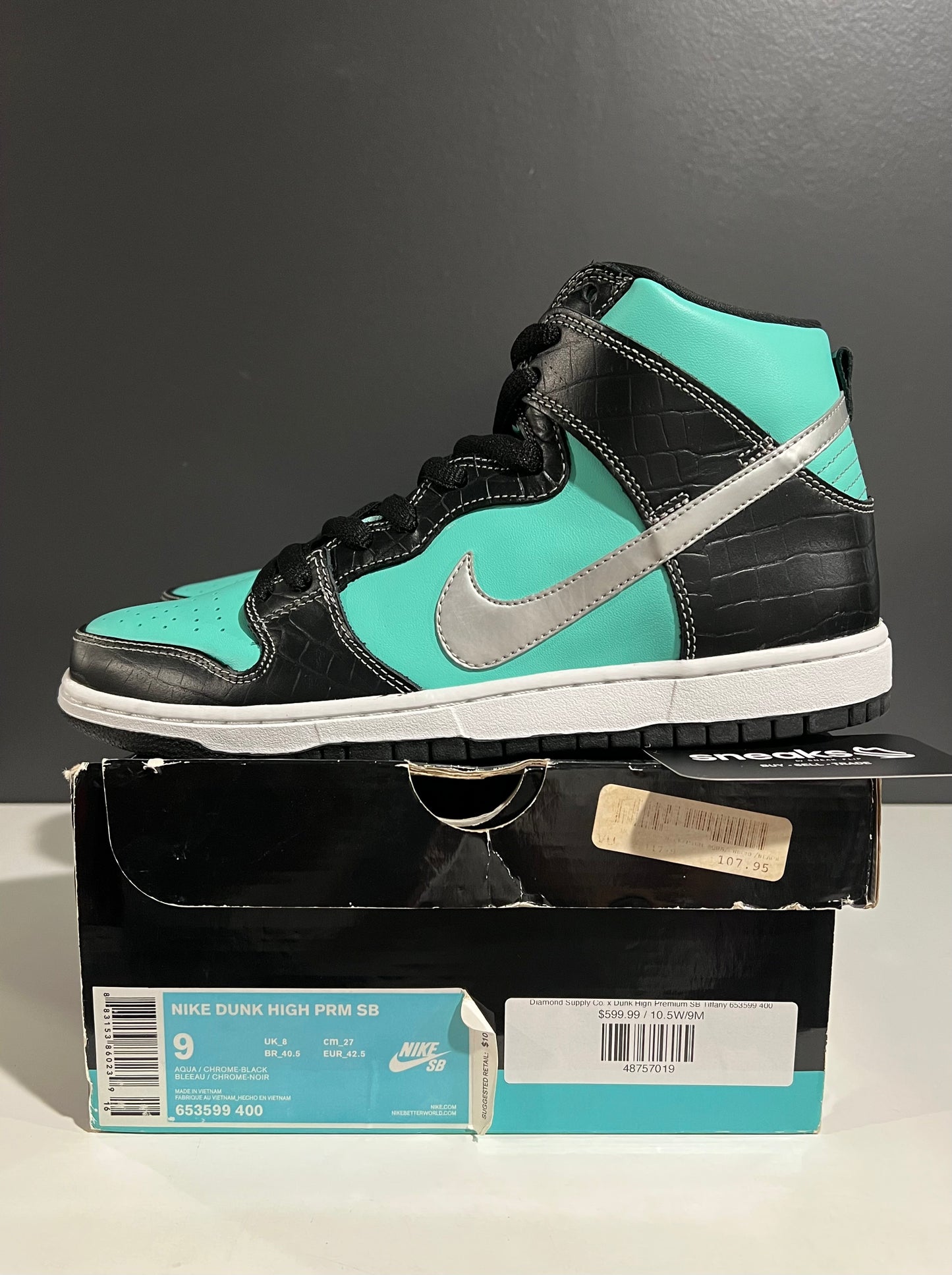 Diamond Supply Co. x Dunk High Premium SB Tiffany 653599-400